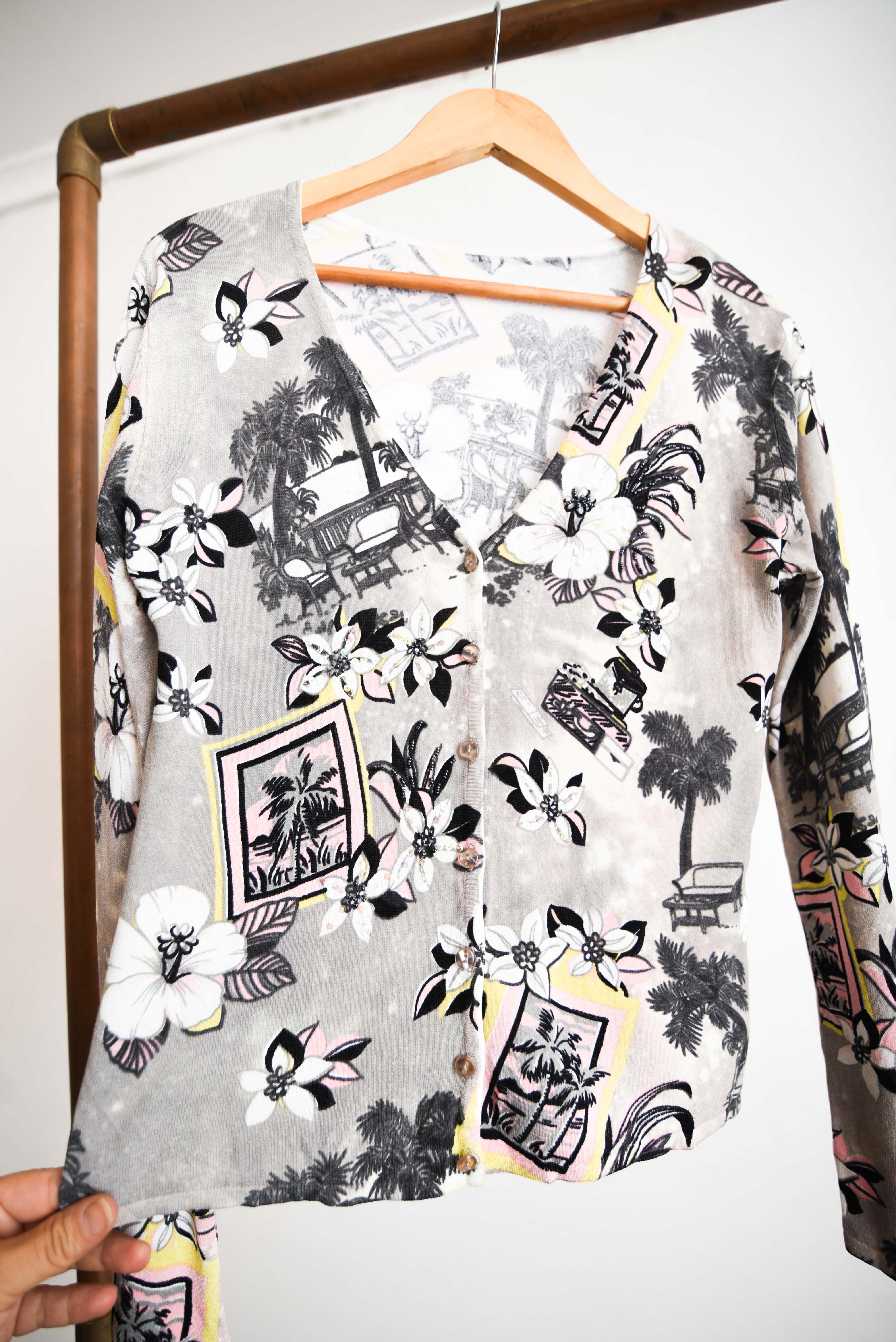 Cardigan seda primavera garden