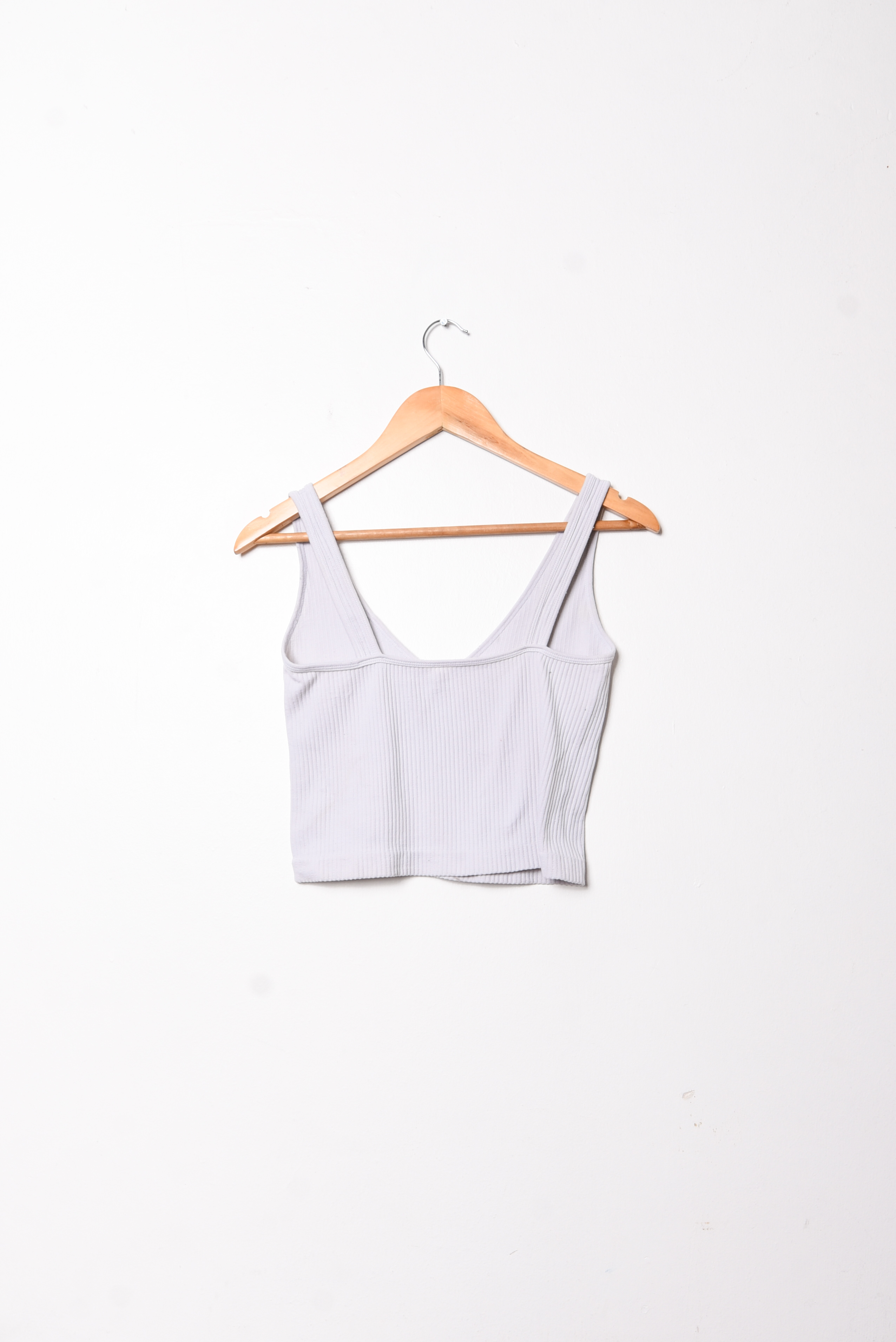 Croptop acanalado blanco invierno