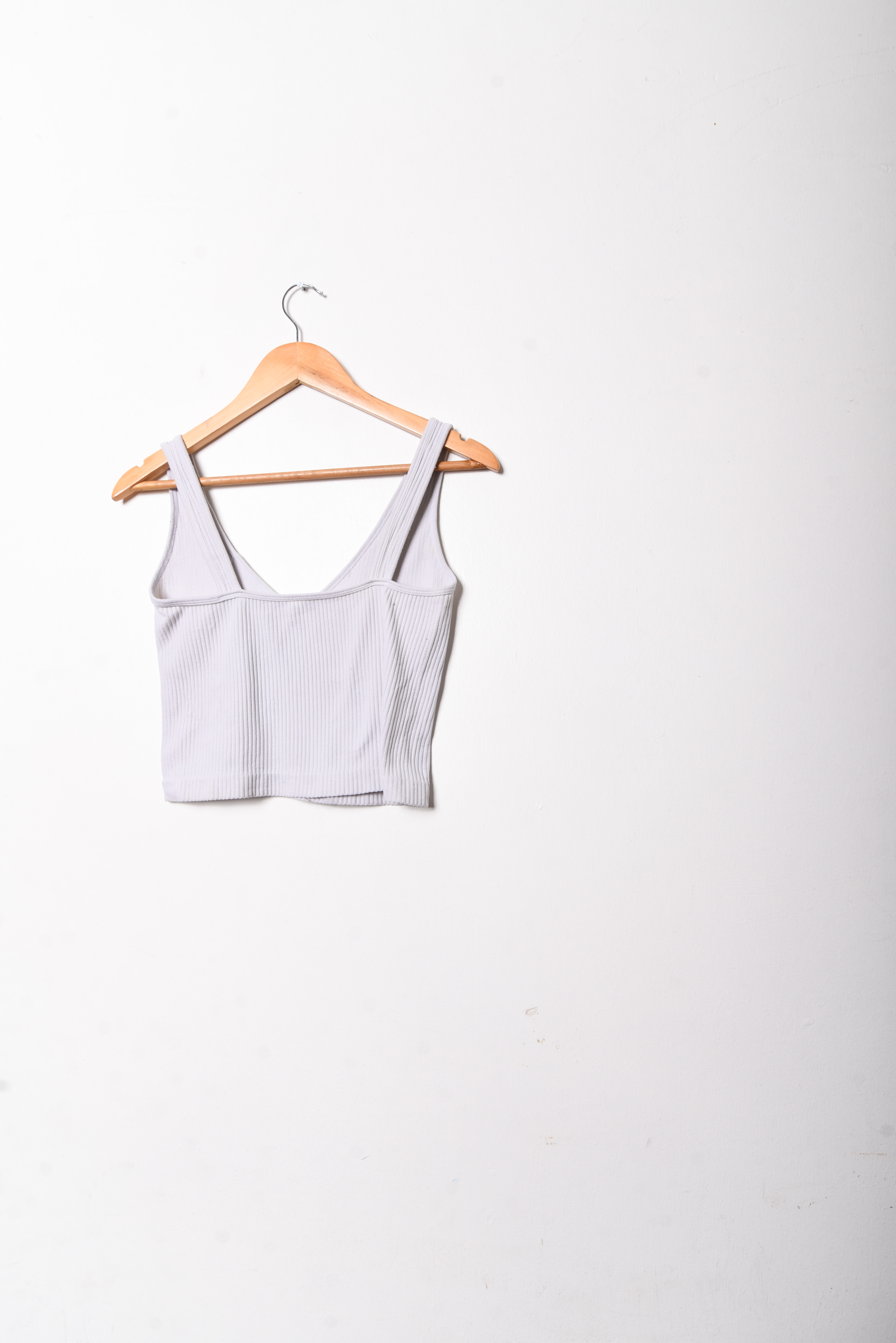 Croptop acanalado blanco invierno