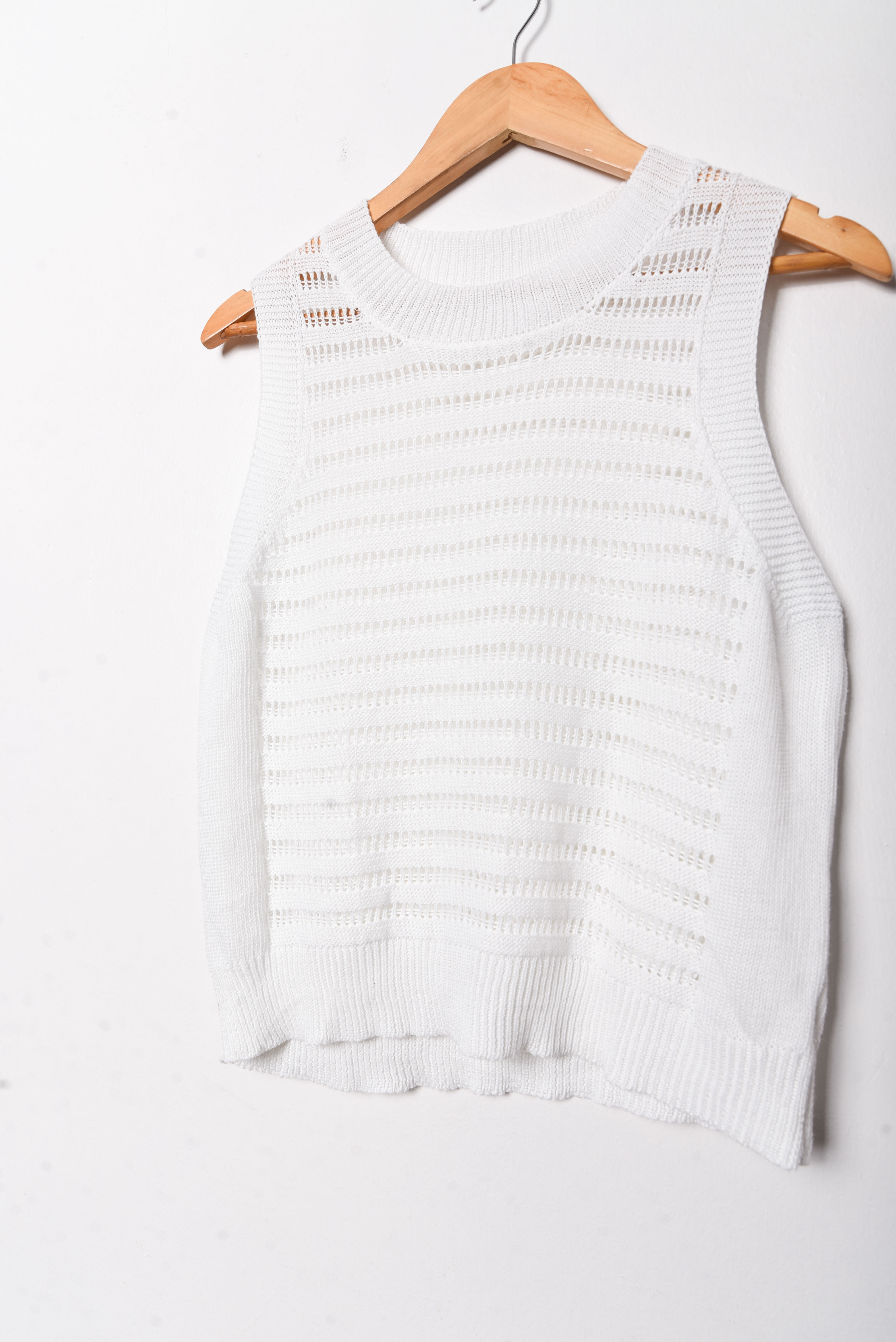 Top tejido blanco