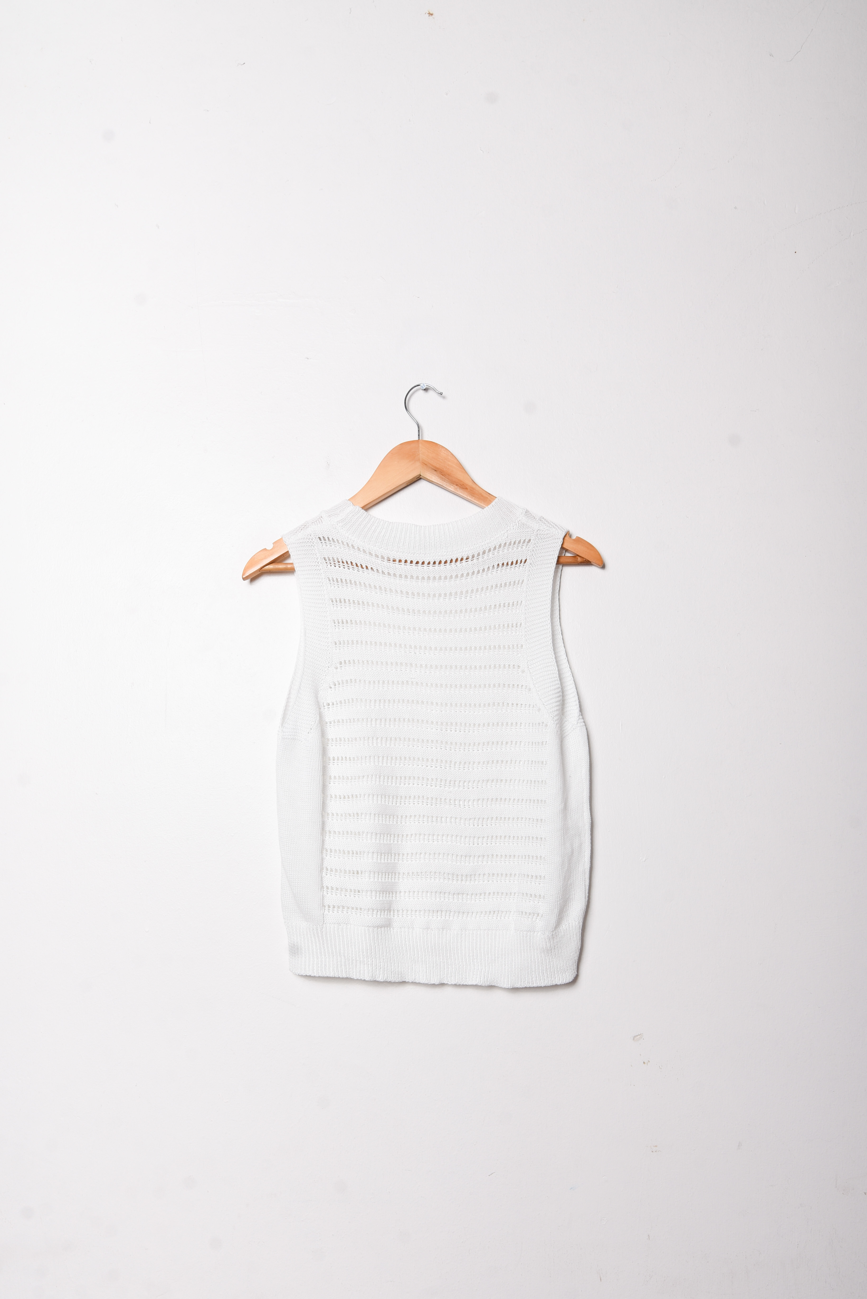 Top tejido blanco