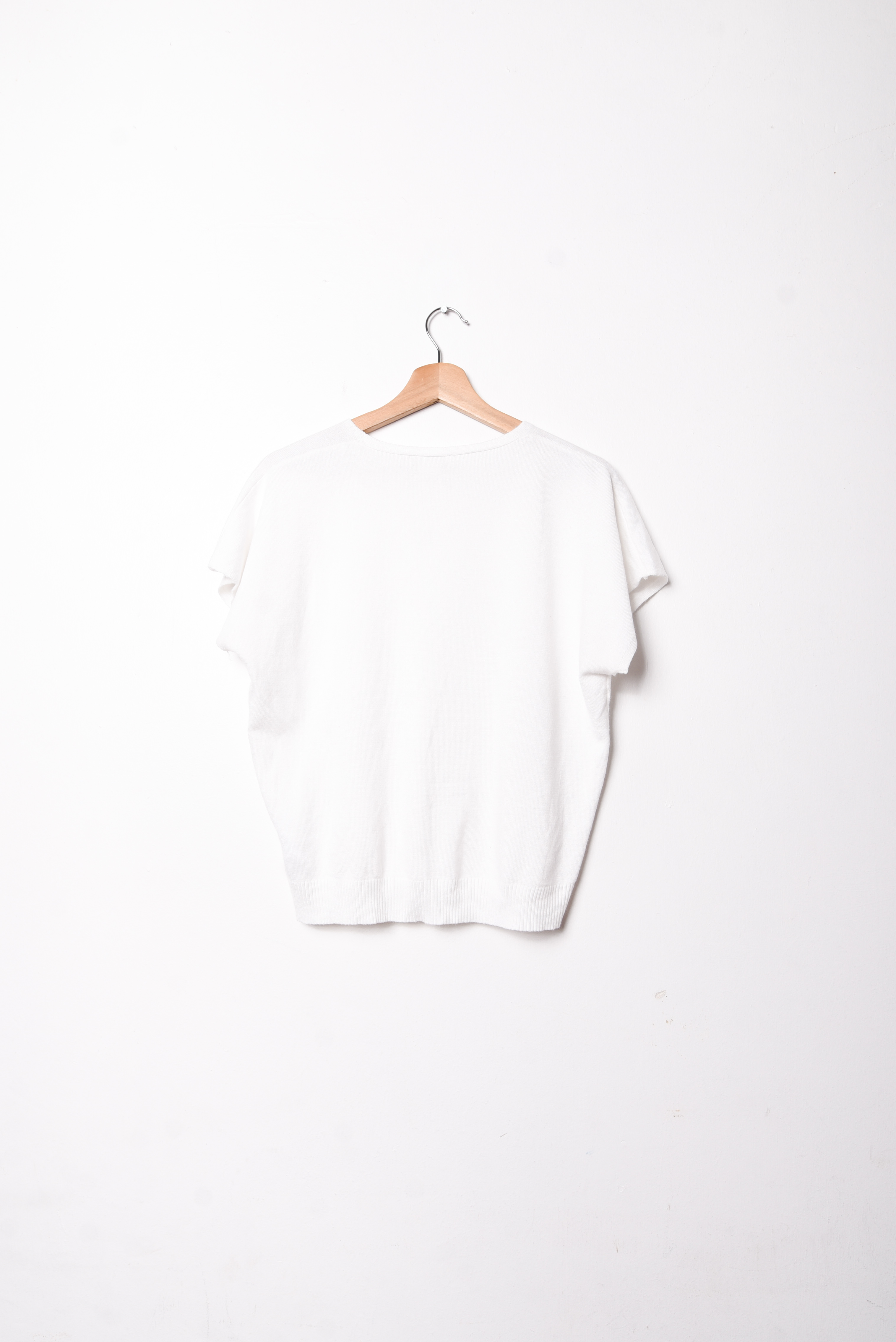 Polera tejida blanca