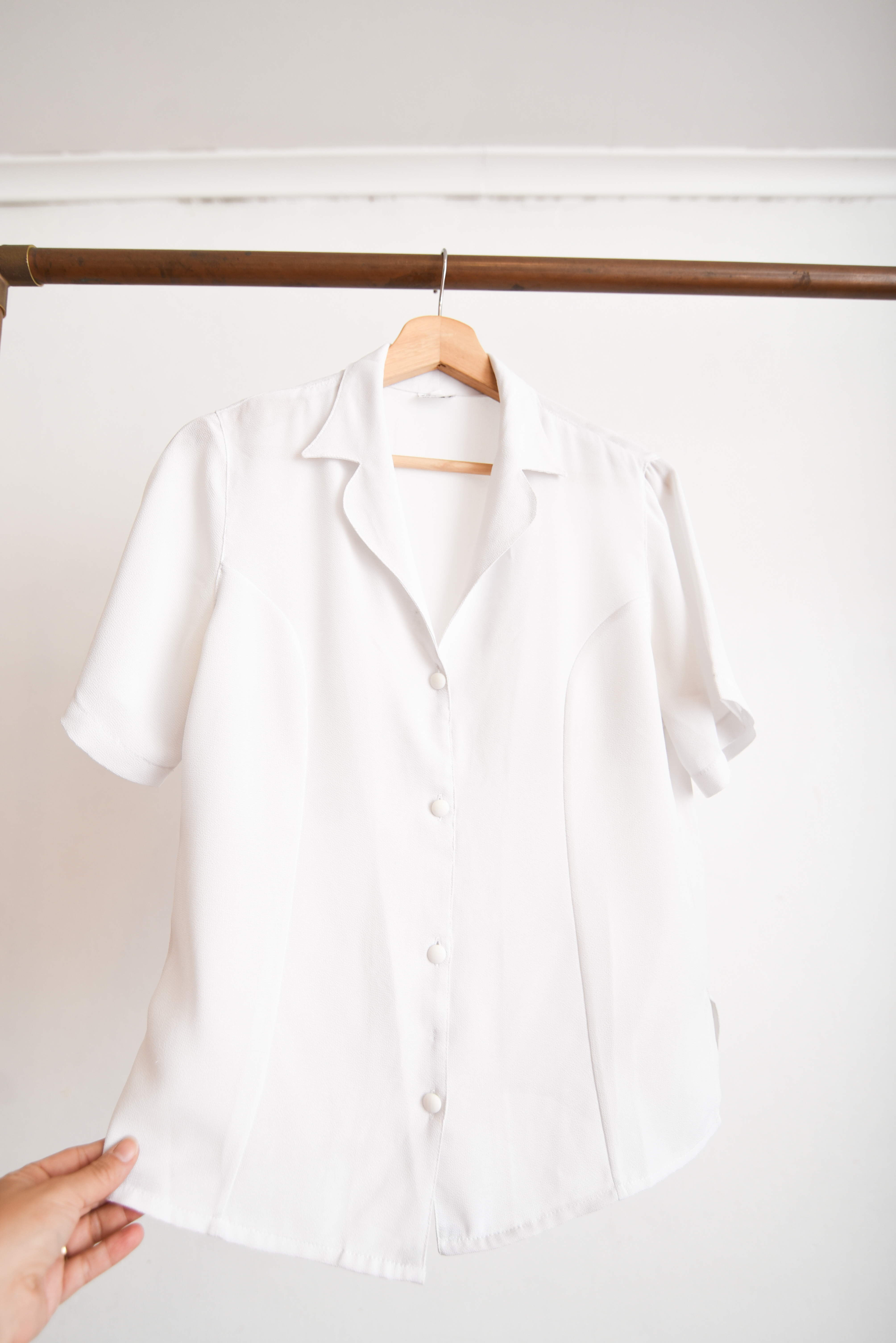 Blusa blanca vintage 90s