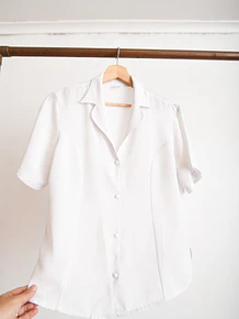 Blusa blanca vintage 90s
