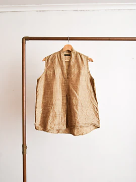 Blusa café silk tornasol