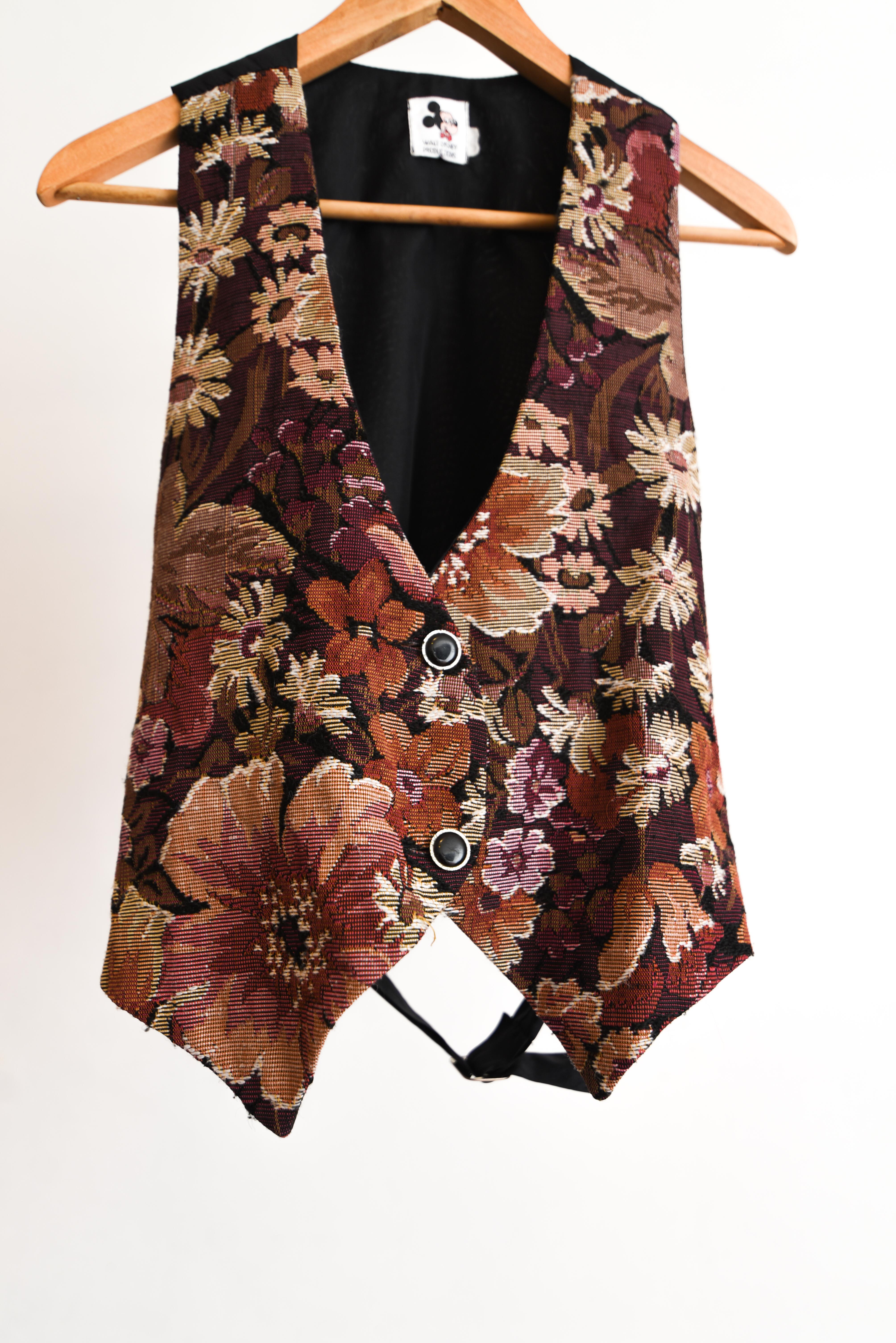 Gilet floral vintage Disney 70s