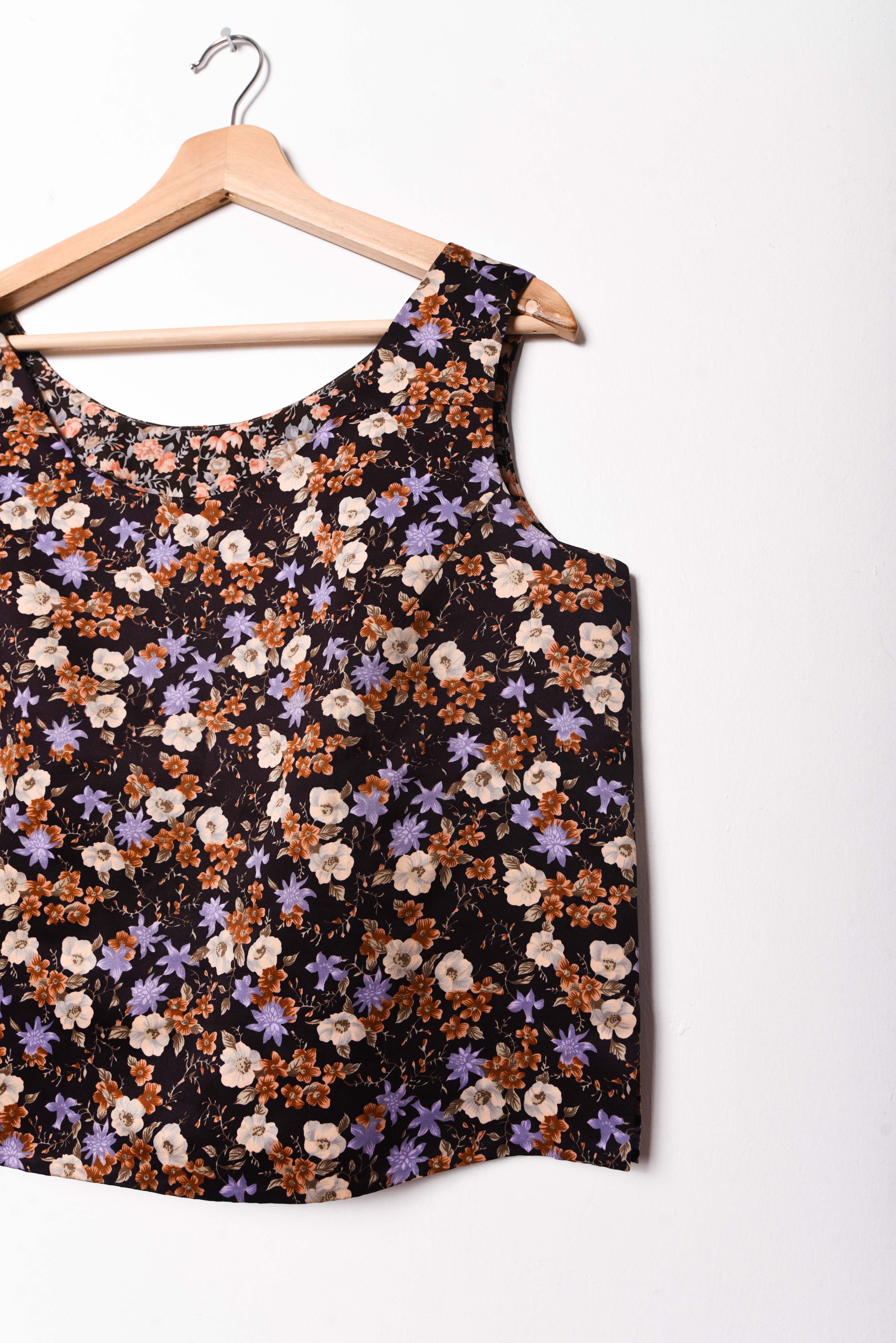 Top handmade vintage floral