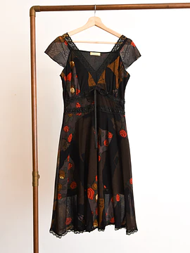 Vestido y2k café y negro 