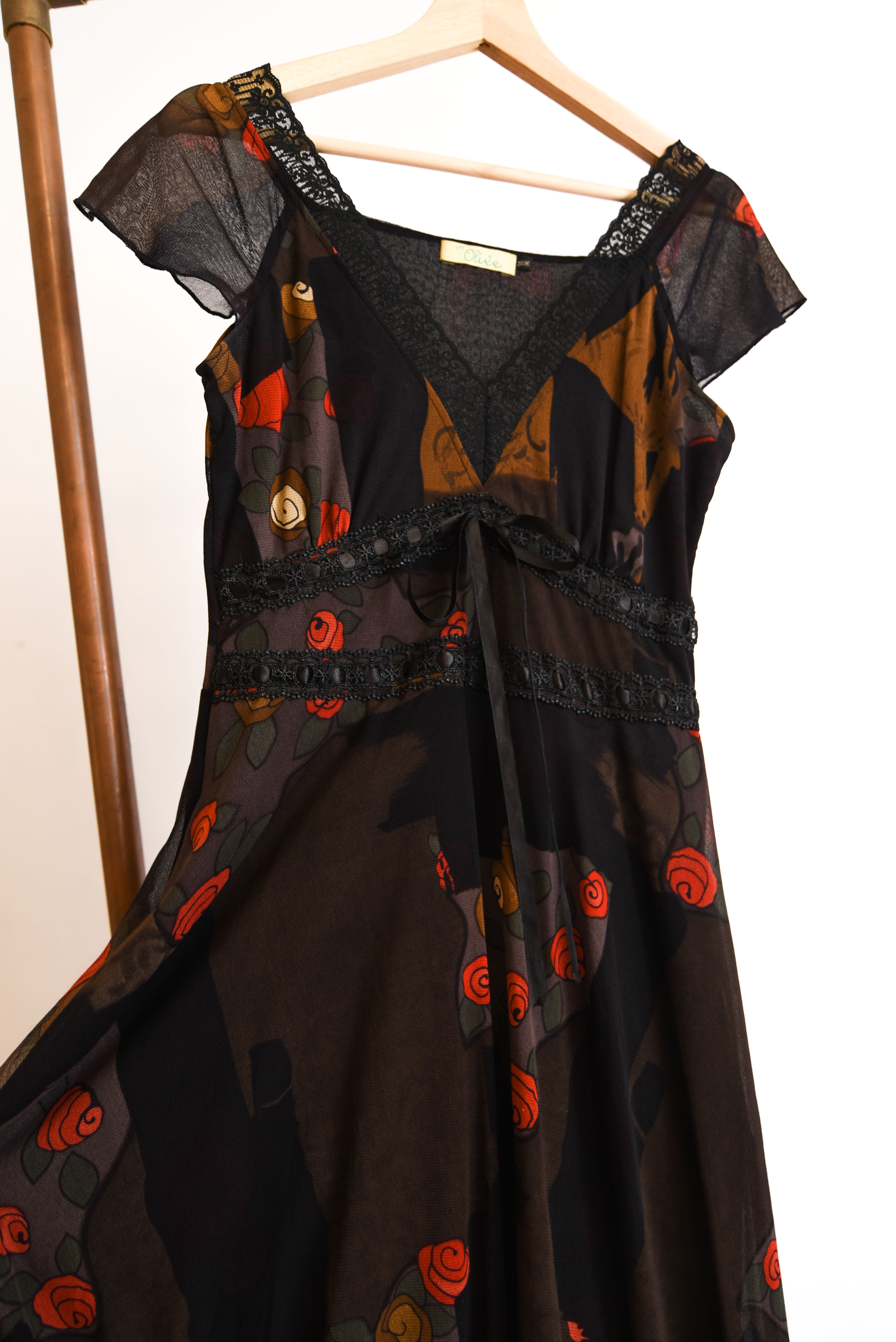 Vestido y2k café y negro 