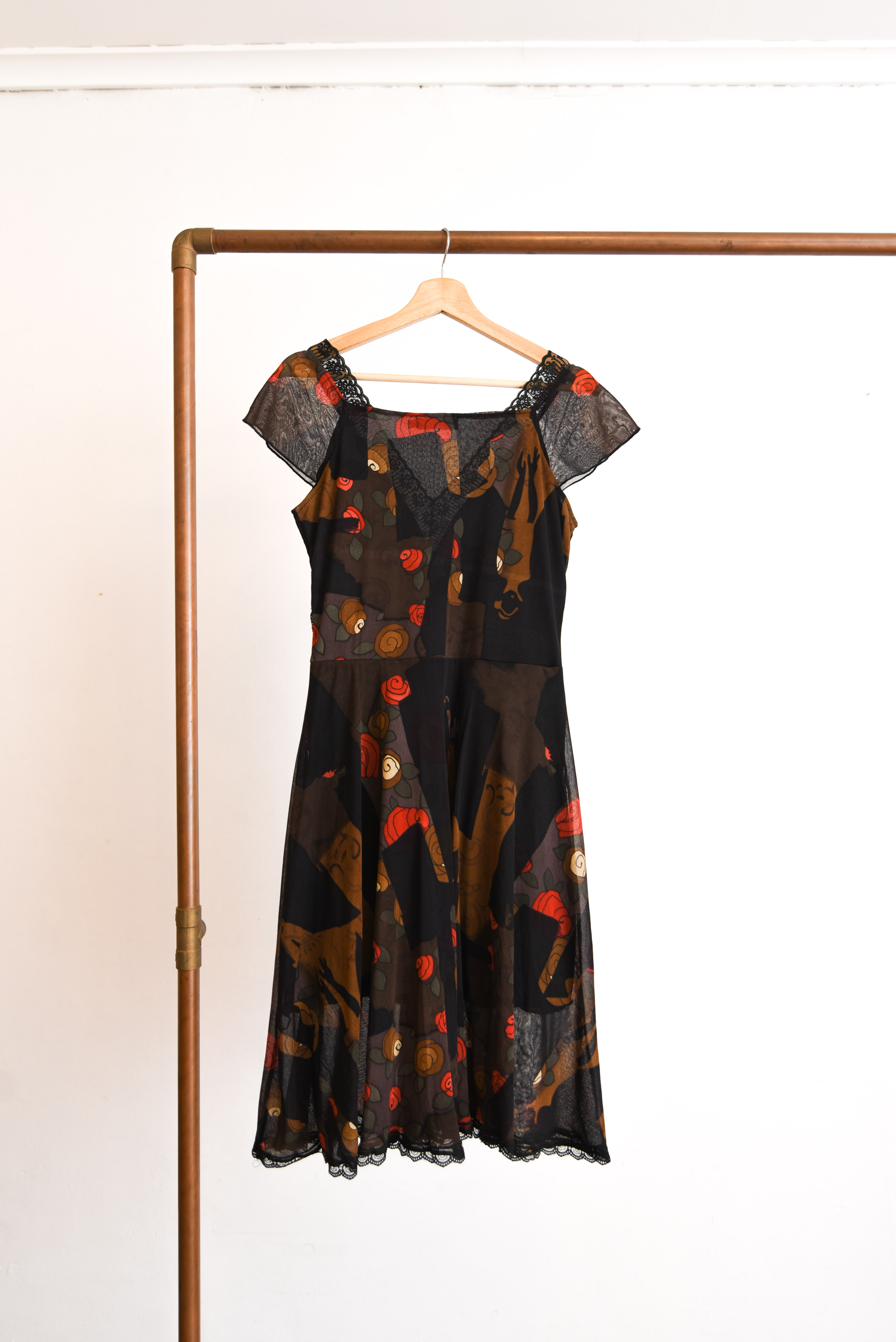 Vestido y2k café y negro 