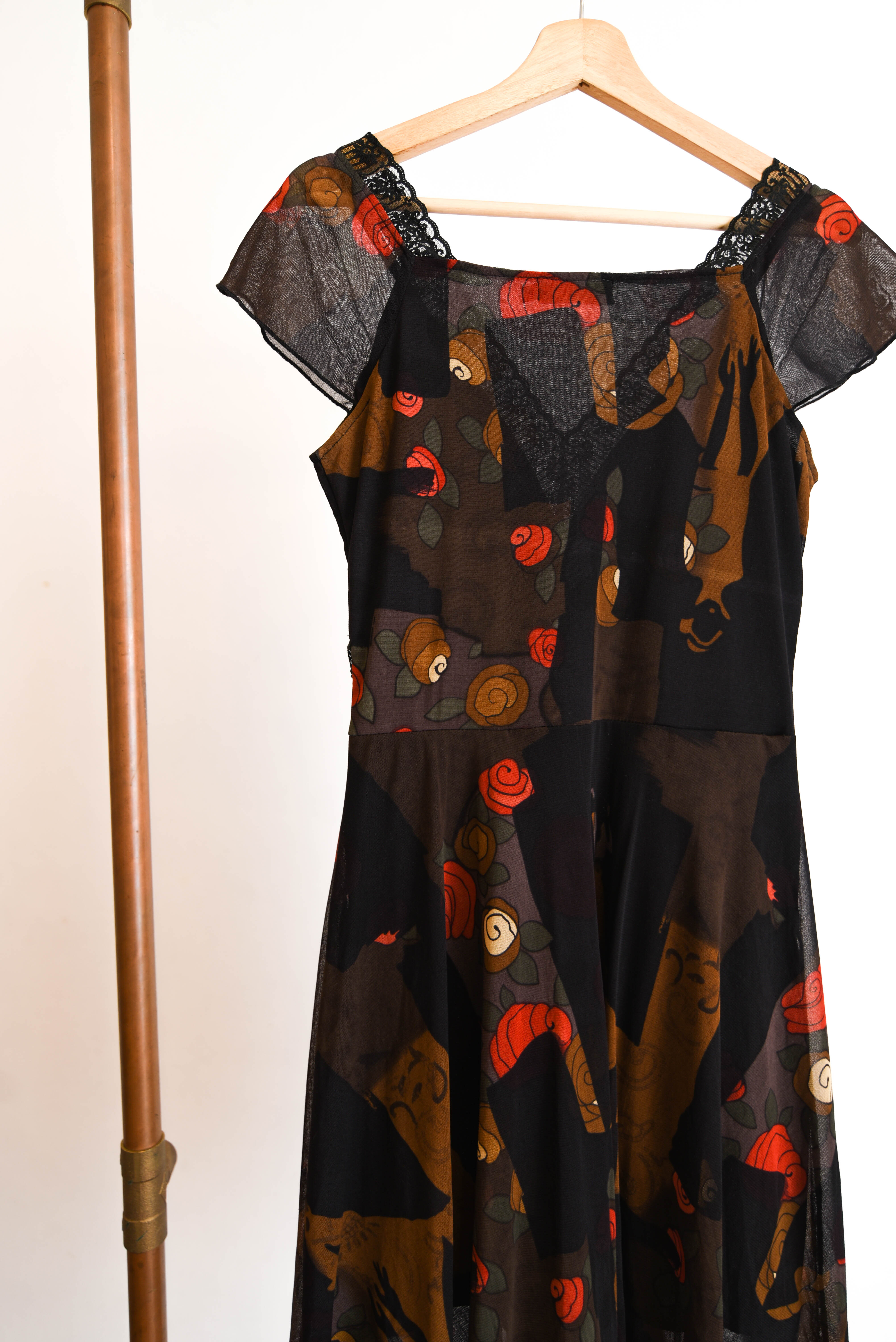 Vestido y2k café y negro 