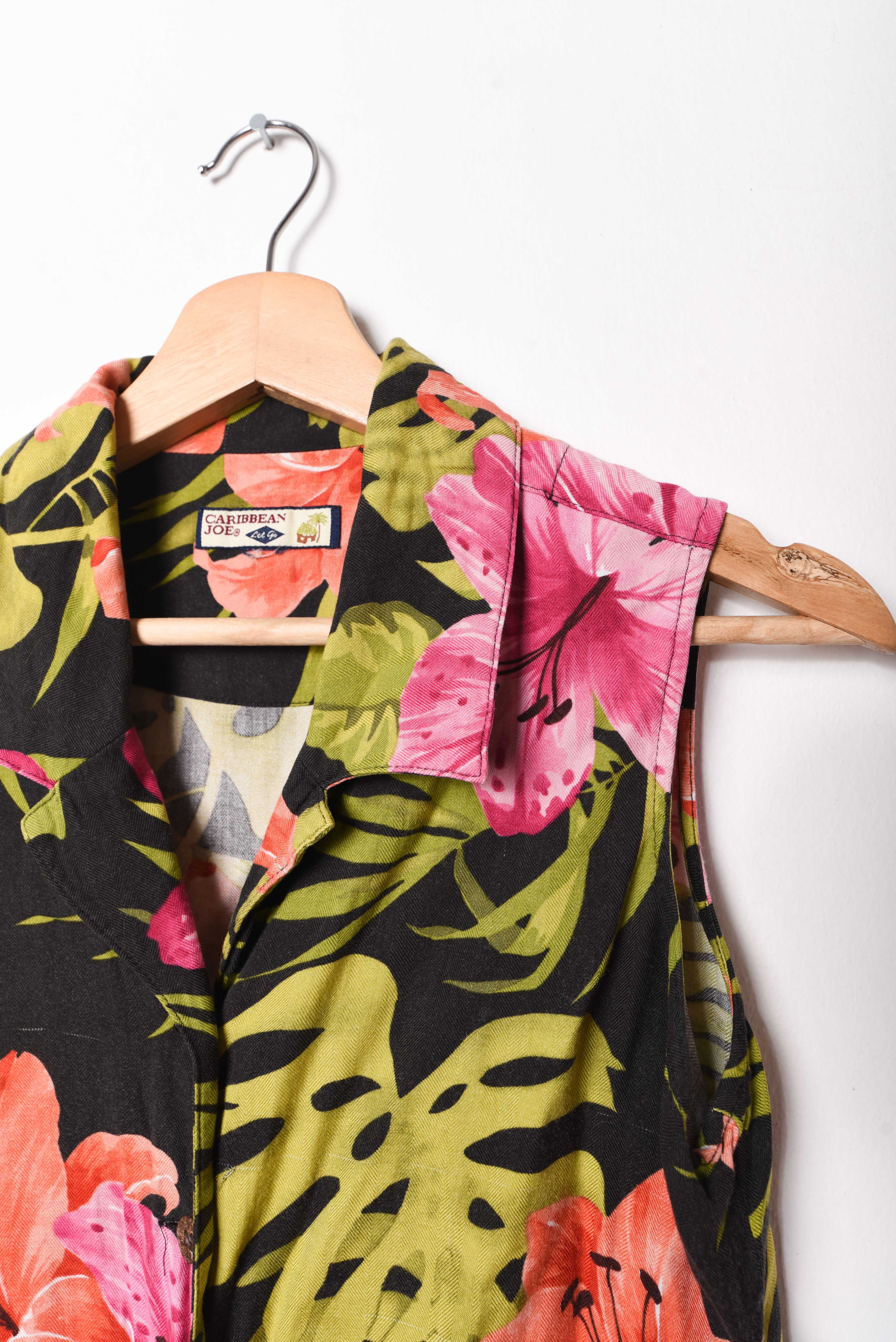 Blusa crop tropical nudo