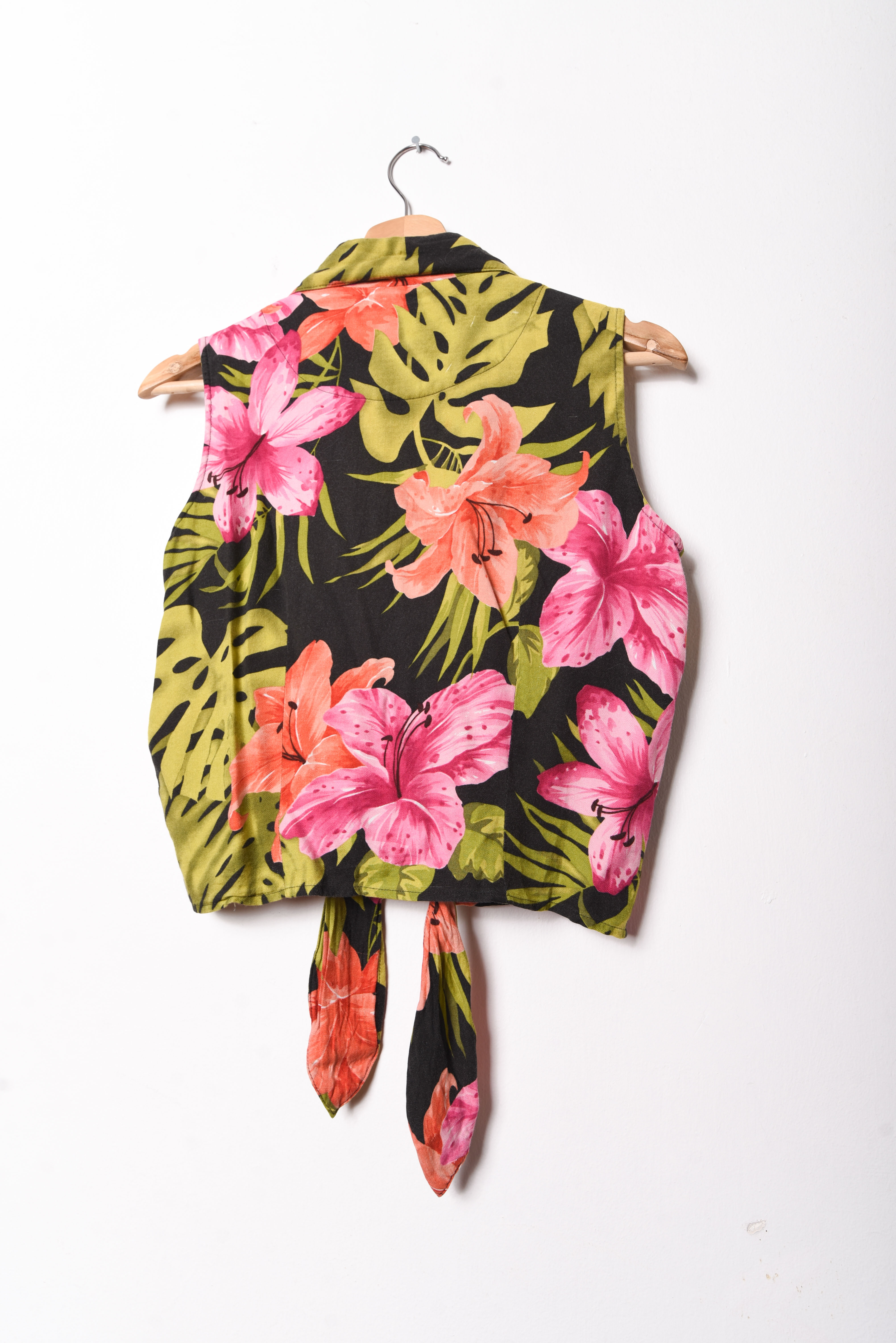 Blusa crop tropical nudo