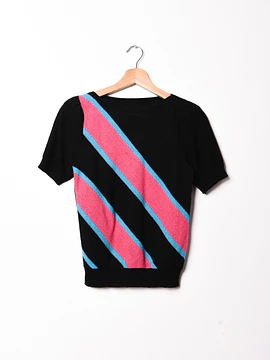 Top tejido 80s tricolor made in Chile