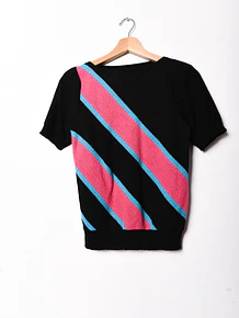 Top tejido 80s tricolor made in Chile