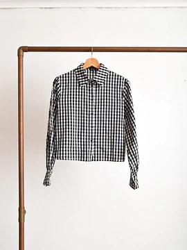 Camisa crop gingham