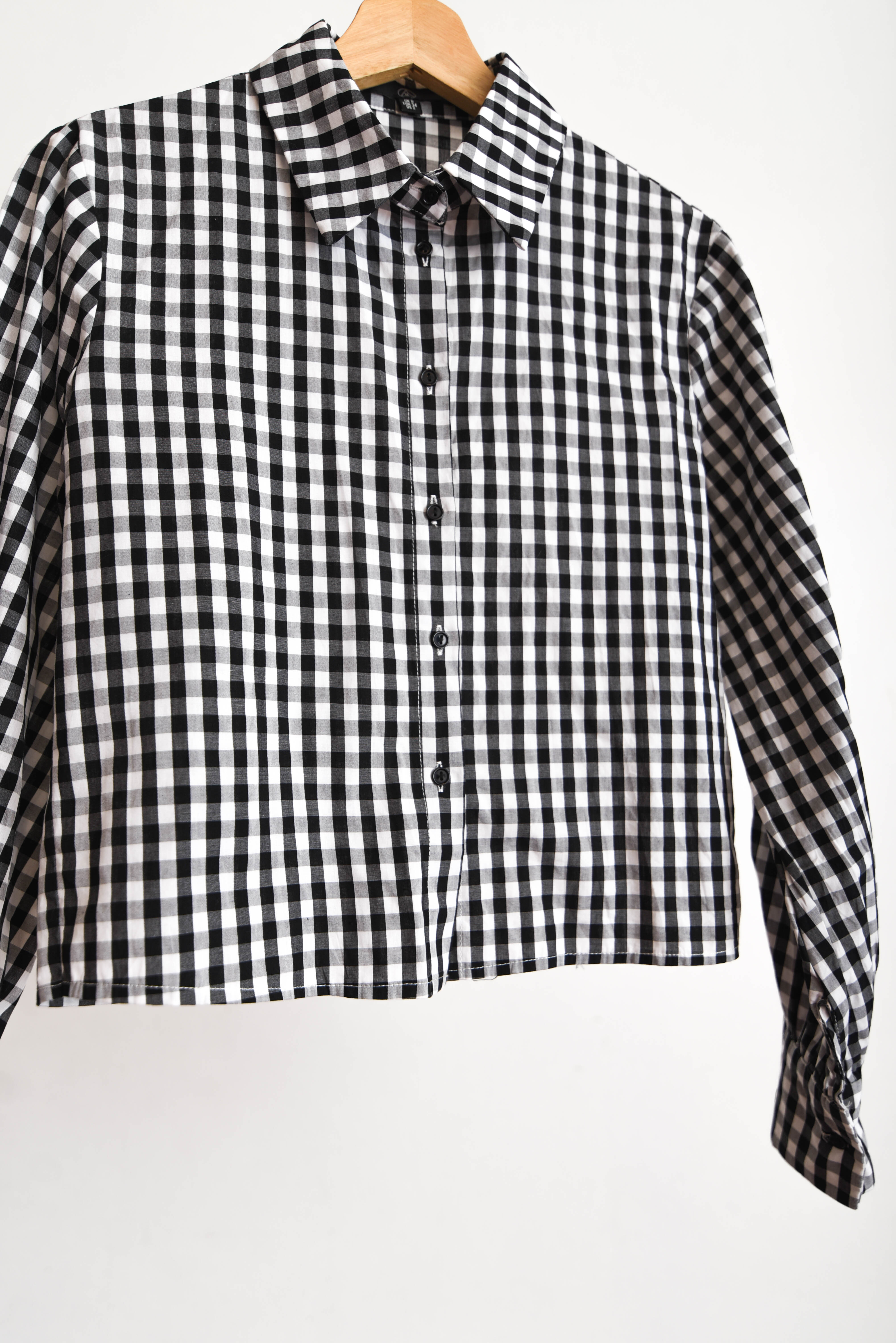 Camisa crop gingham