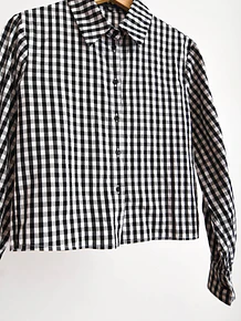 Camisa crop gingham