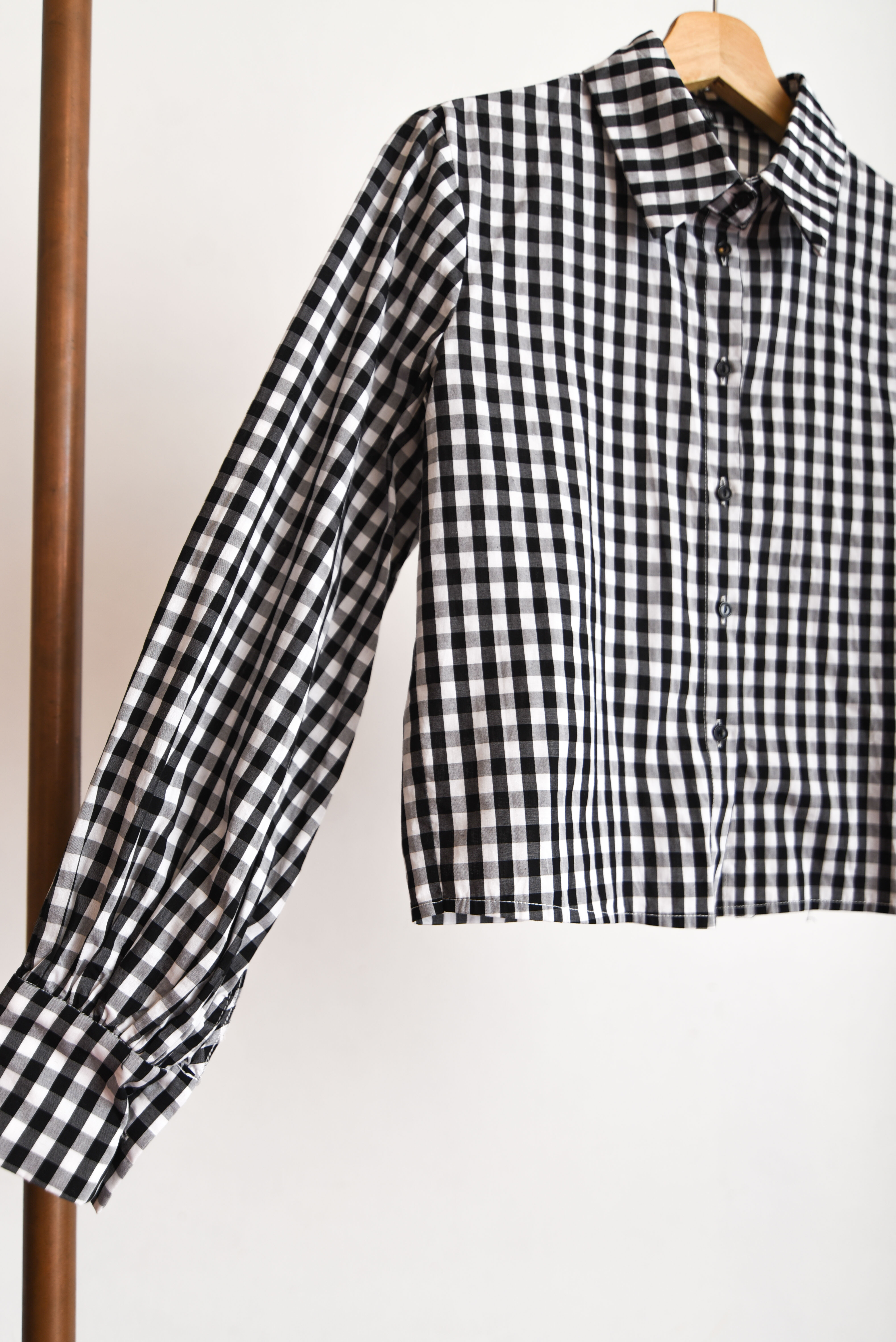 Camisa crop gingham