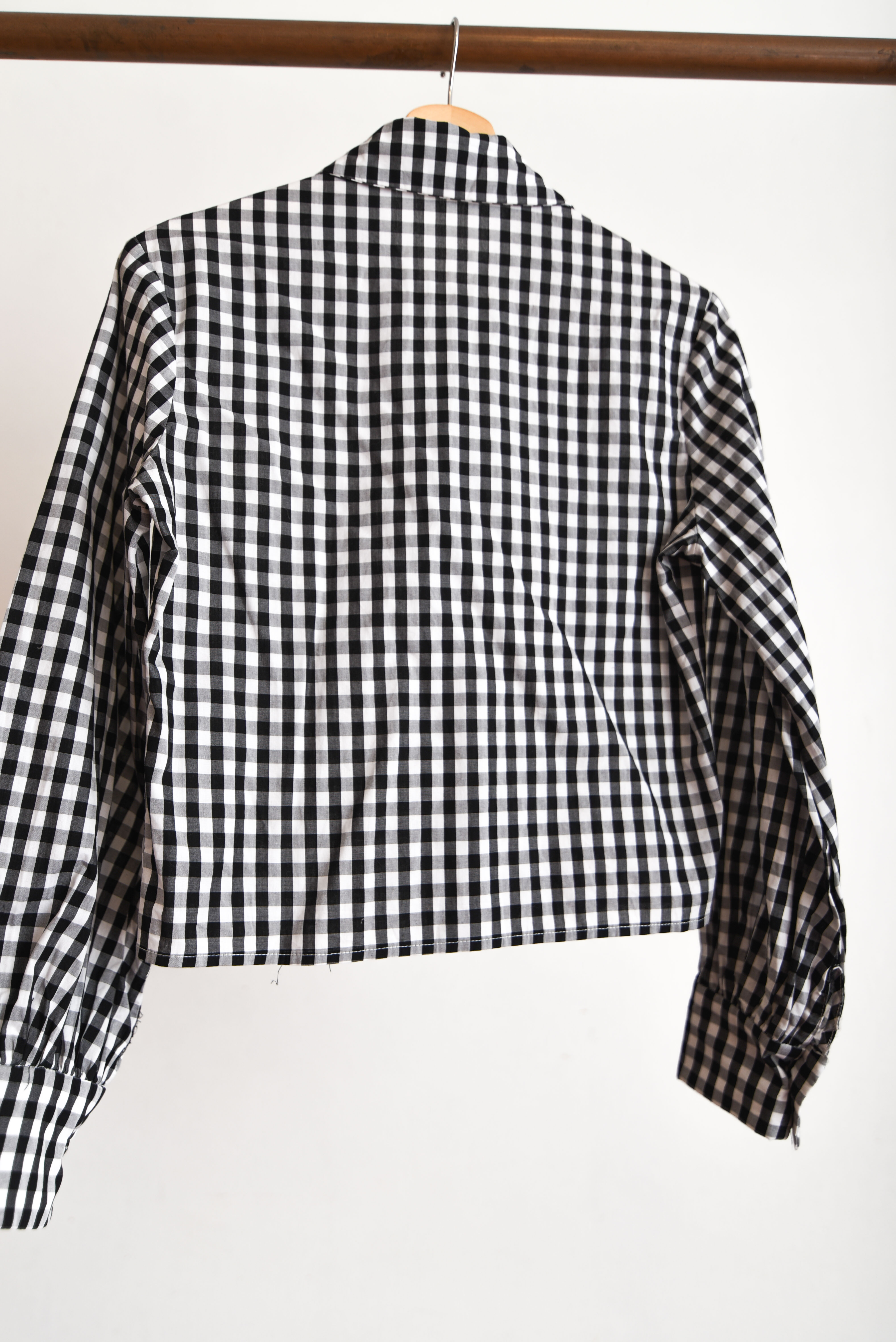 Camisa crop gingham