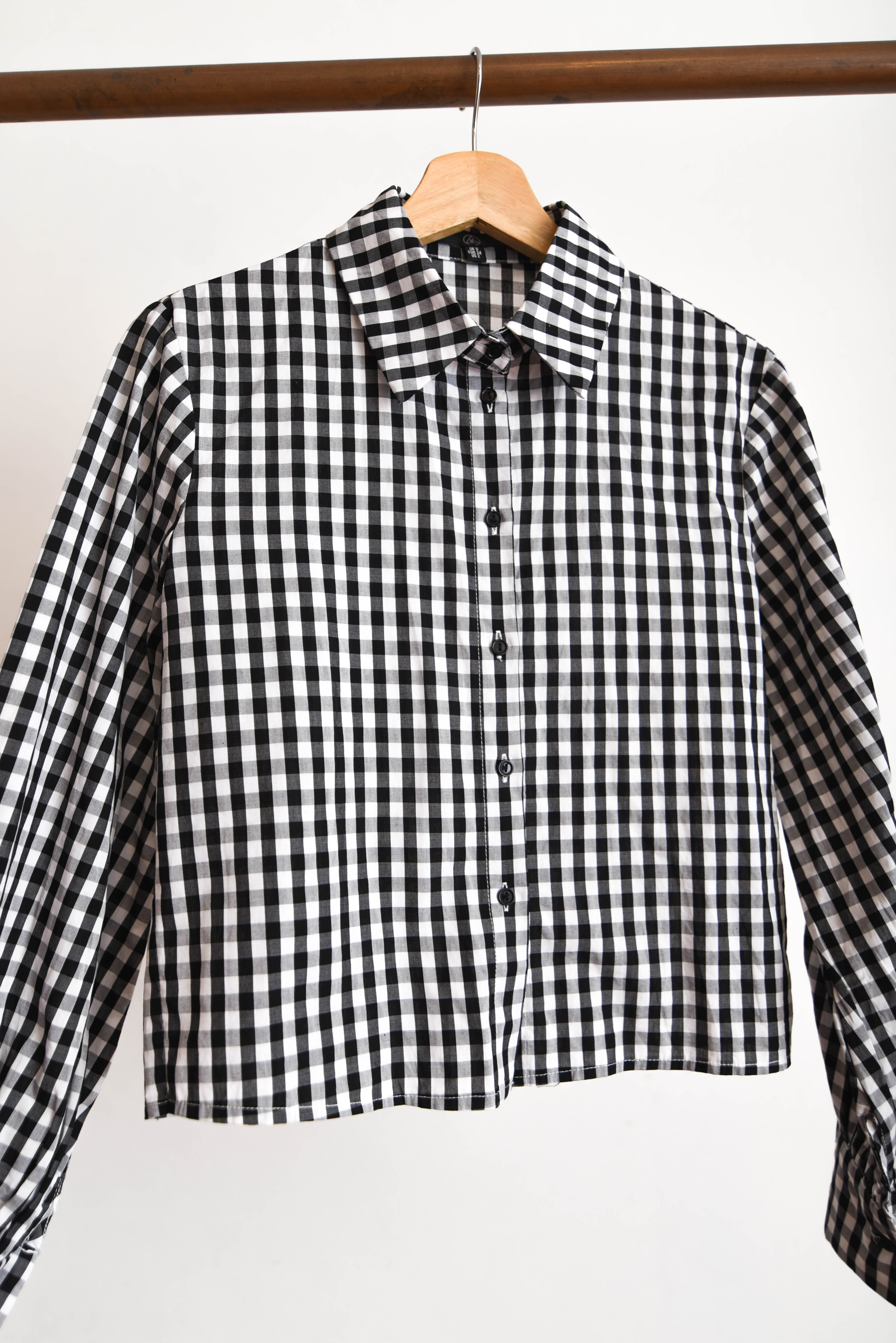 Camisa crop gingham