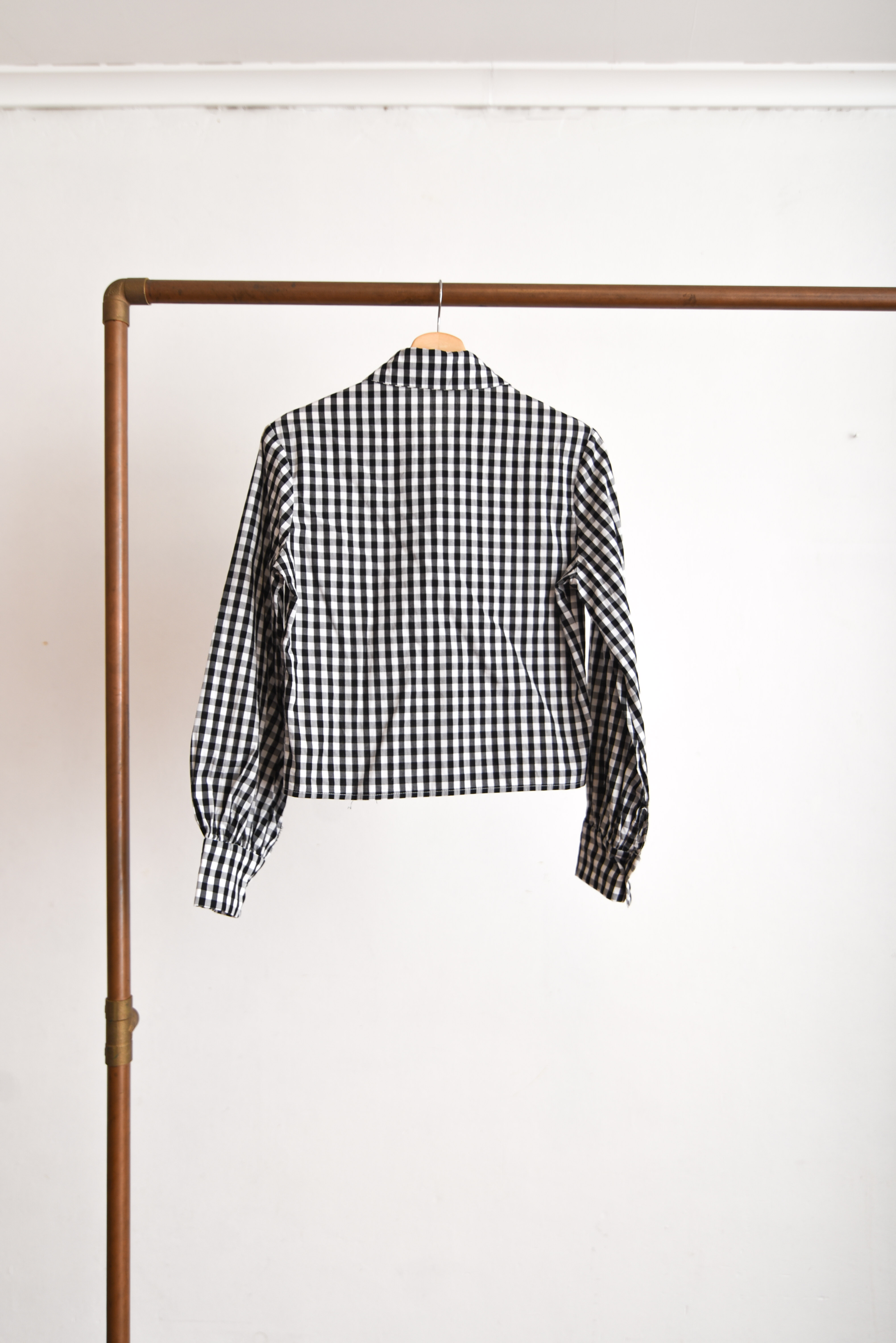 Camisa crop gingham