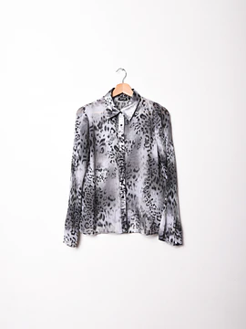 Blusa gris animal print y2k