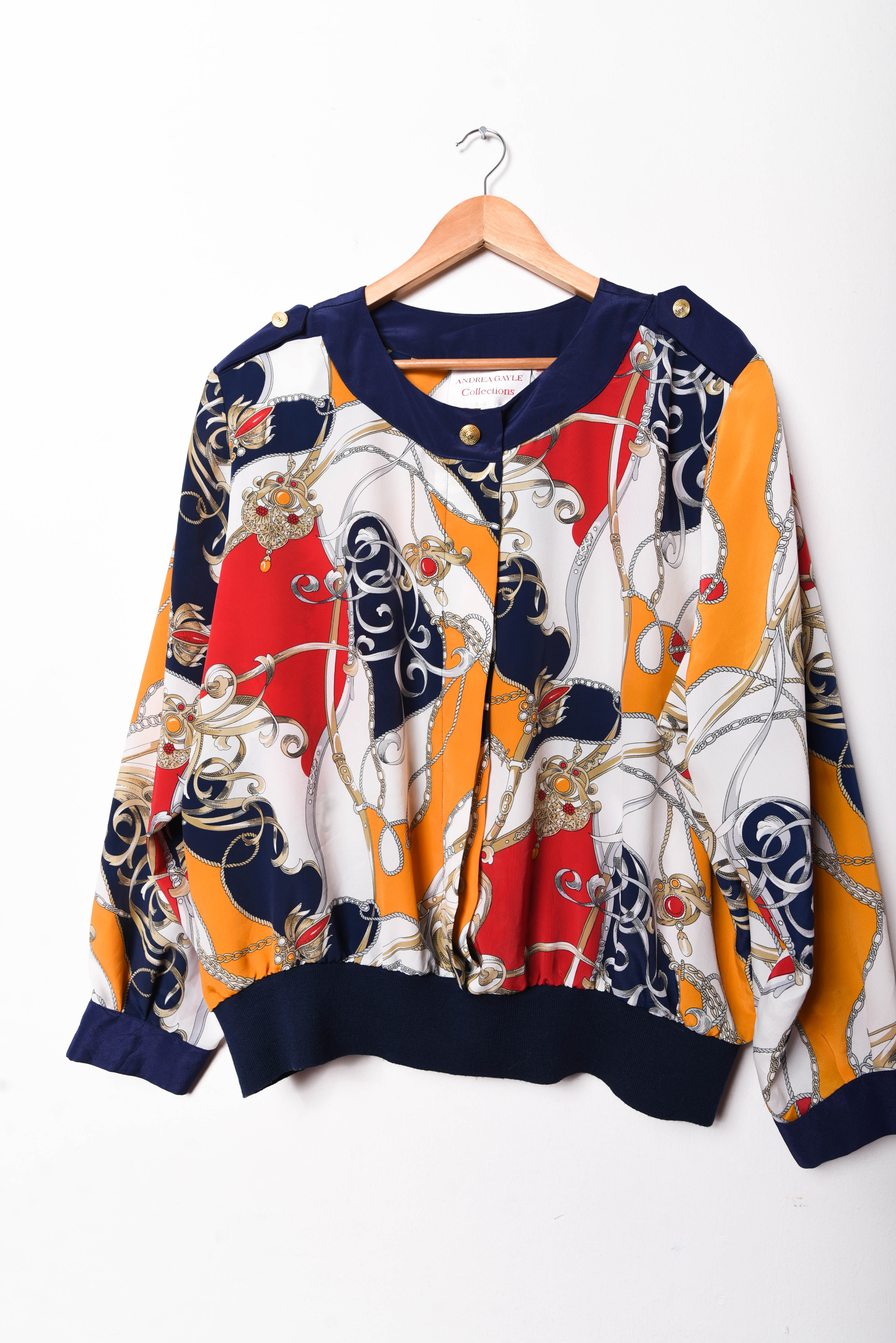Blusa 80s baroque print