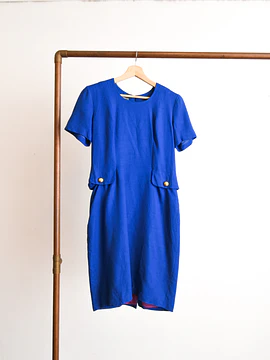 Vestido vintage Talbots azulino