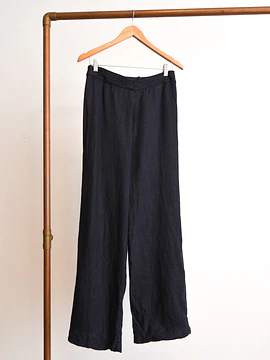 Pantalón azul marino lino