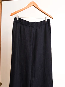Pantalón azul marino lino