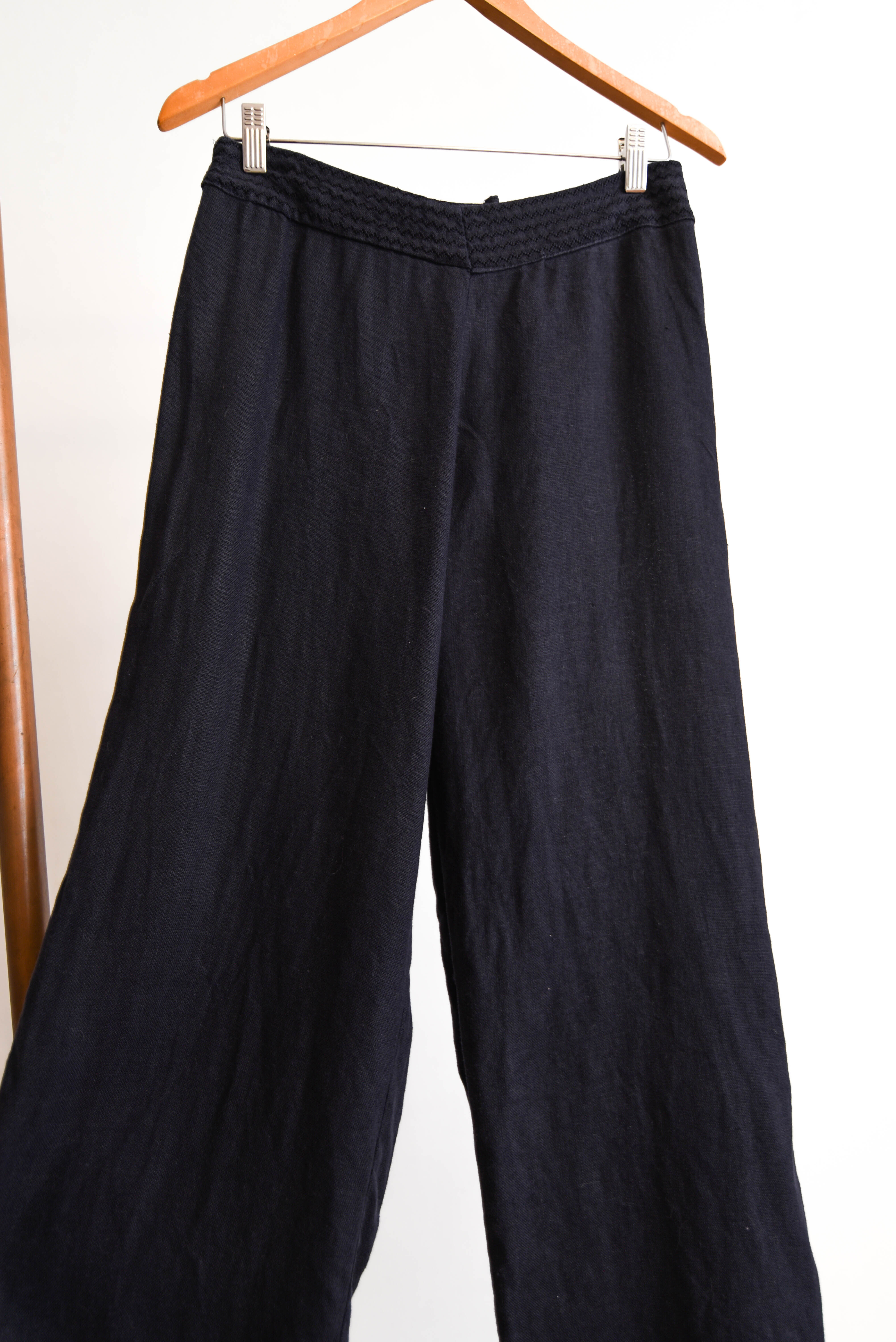 Pantalón azul marino lino