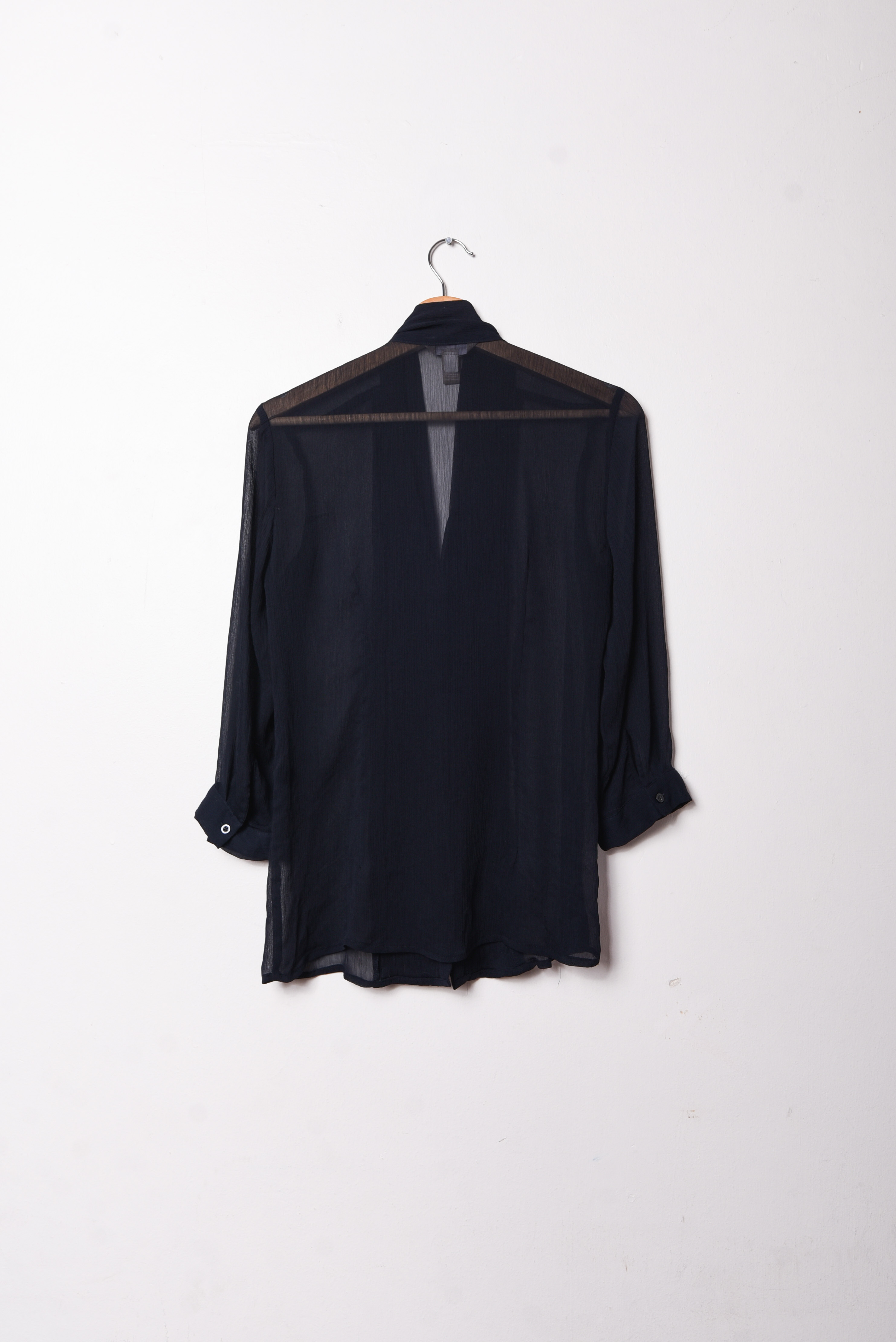 Blusa navy trasparencia