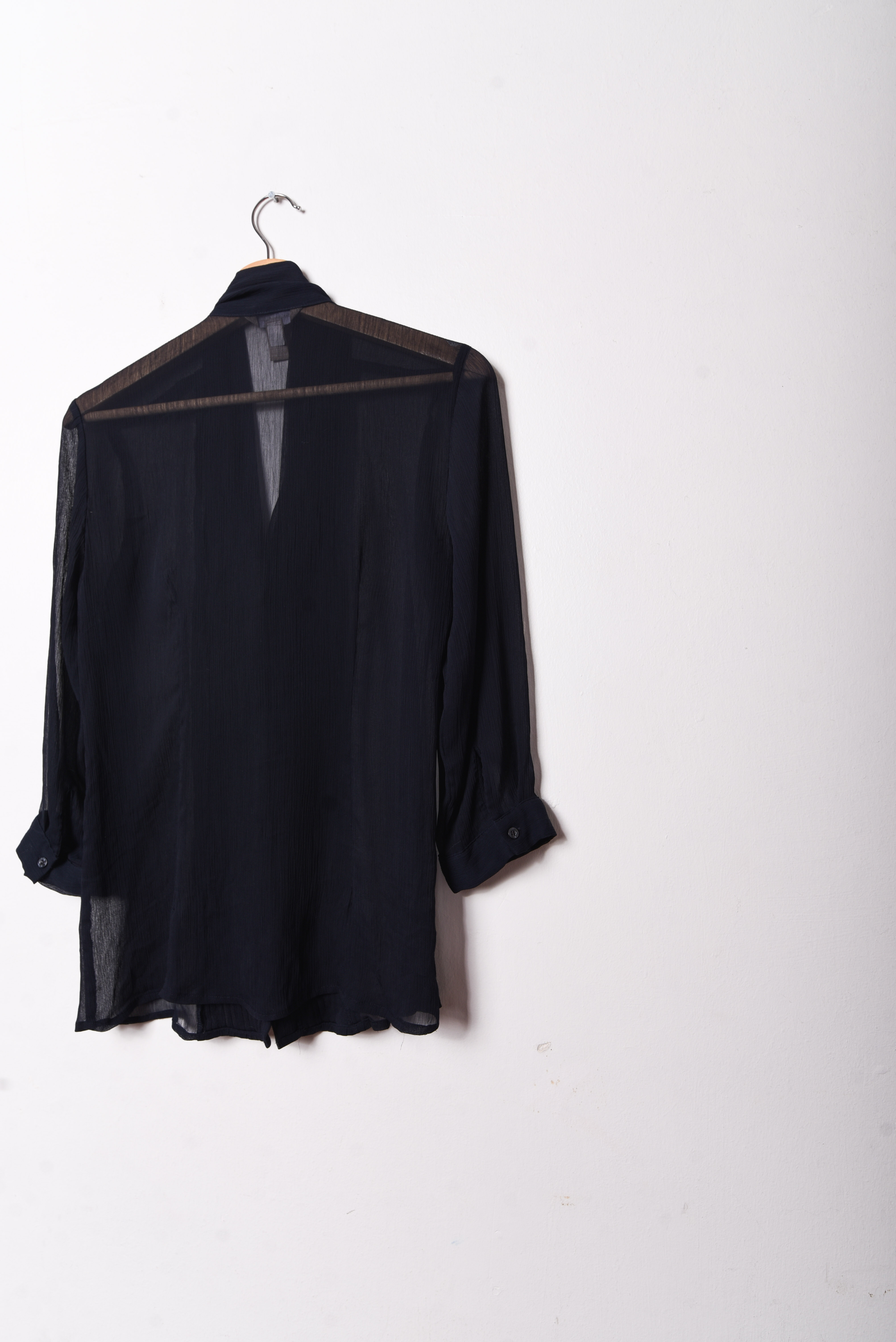 Blusa navy trasparencia