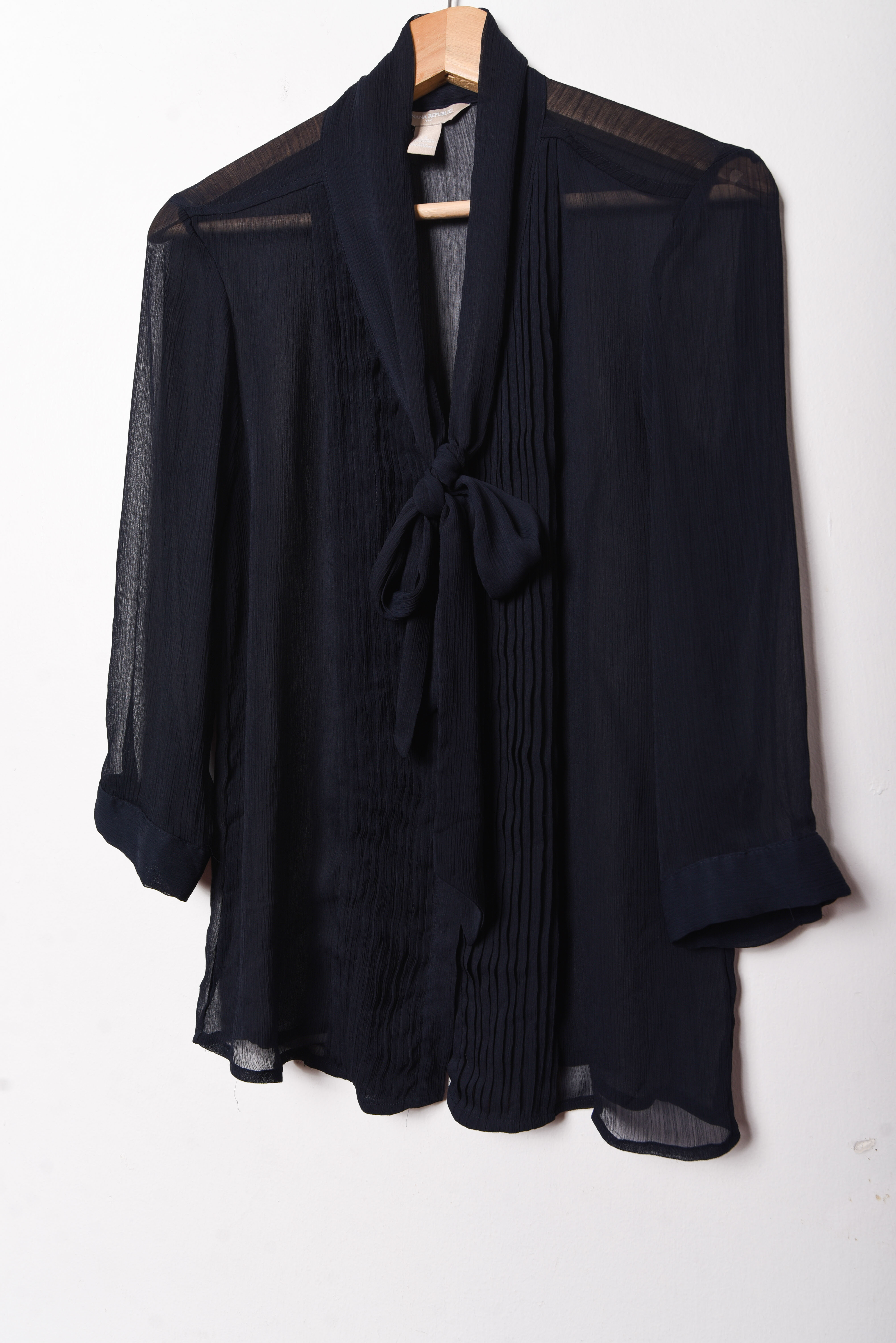 Blusa navy trasparencia