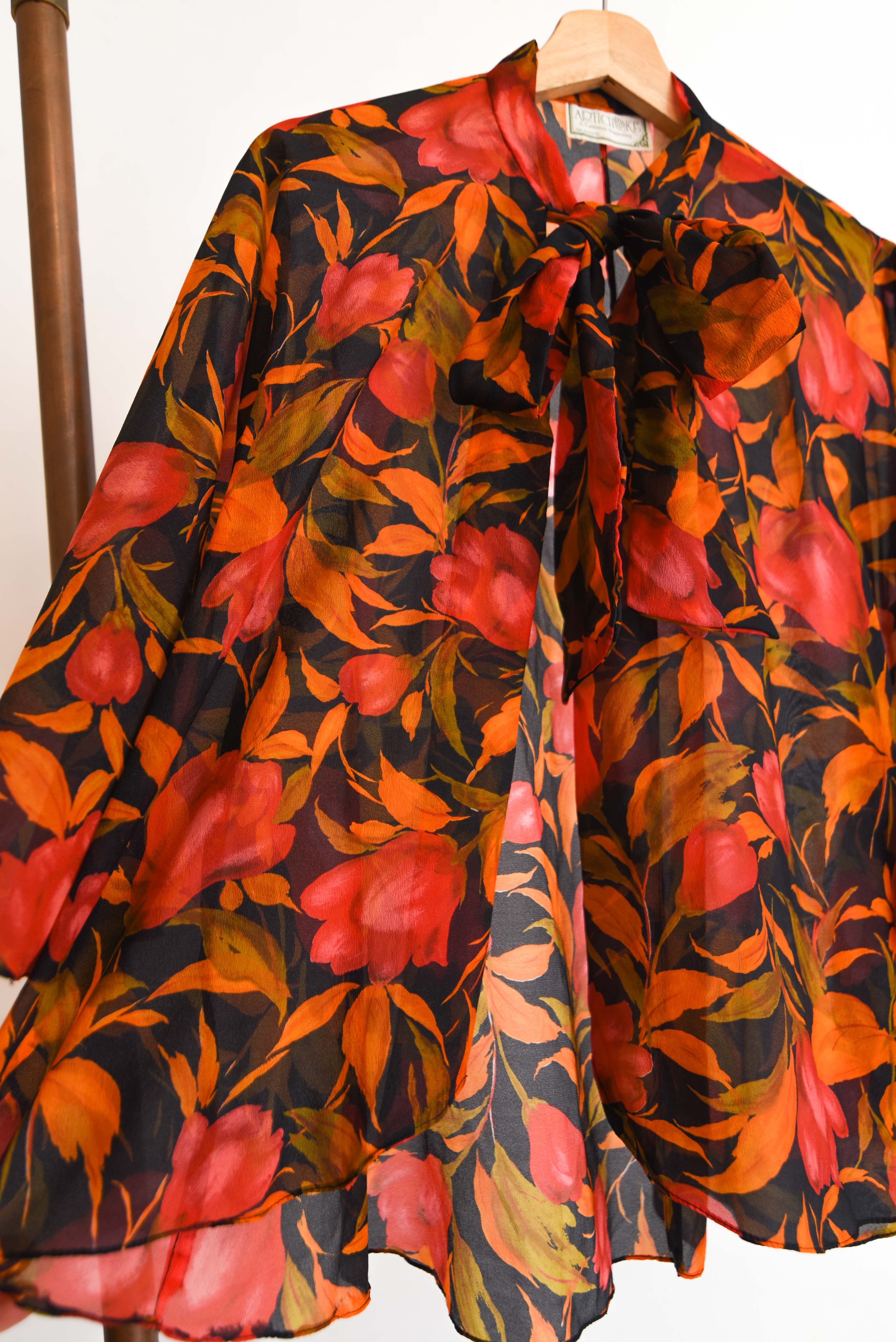 Tapado floral vintage 70s California