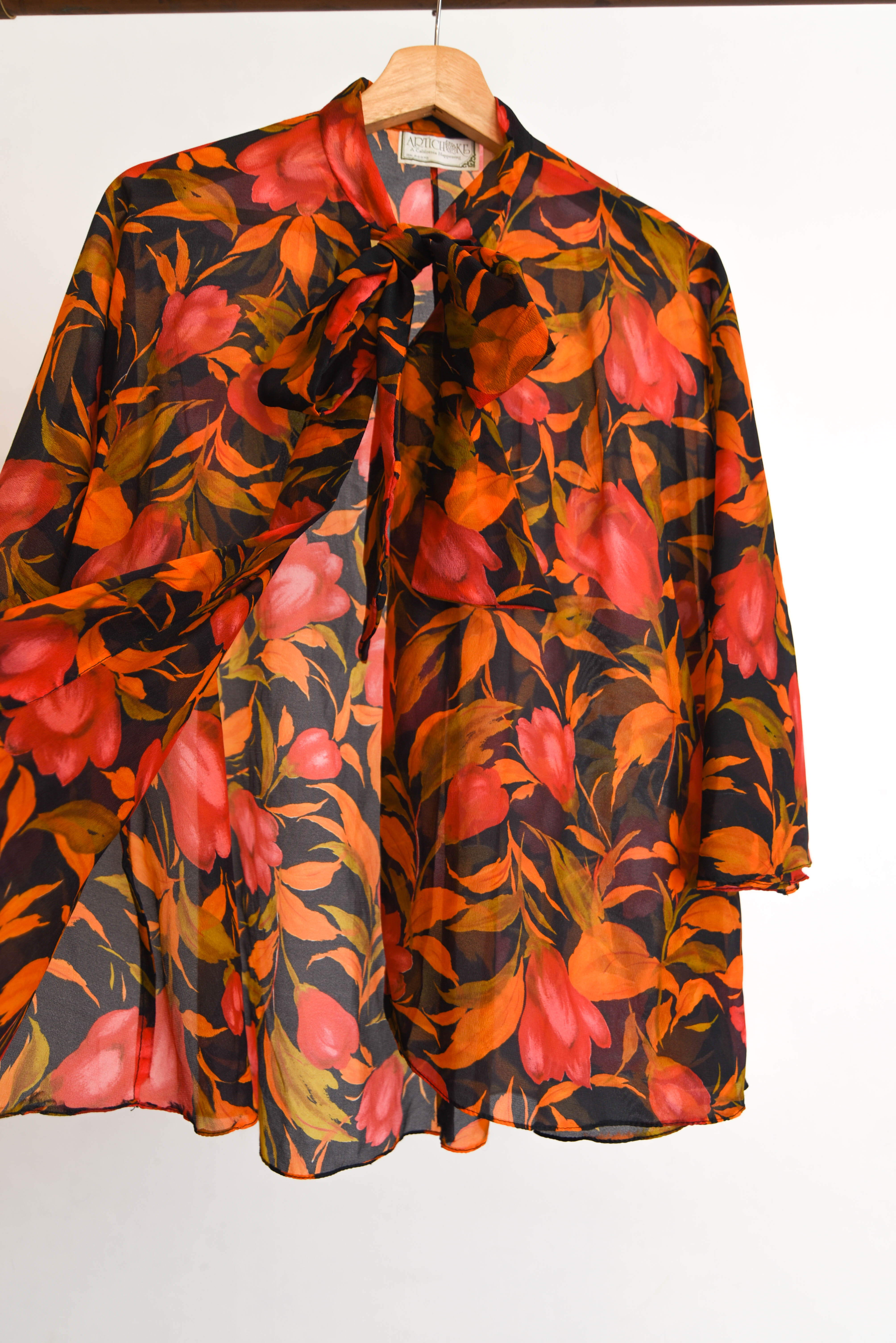 Tapado floral vintage 70s California