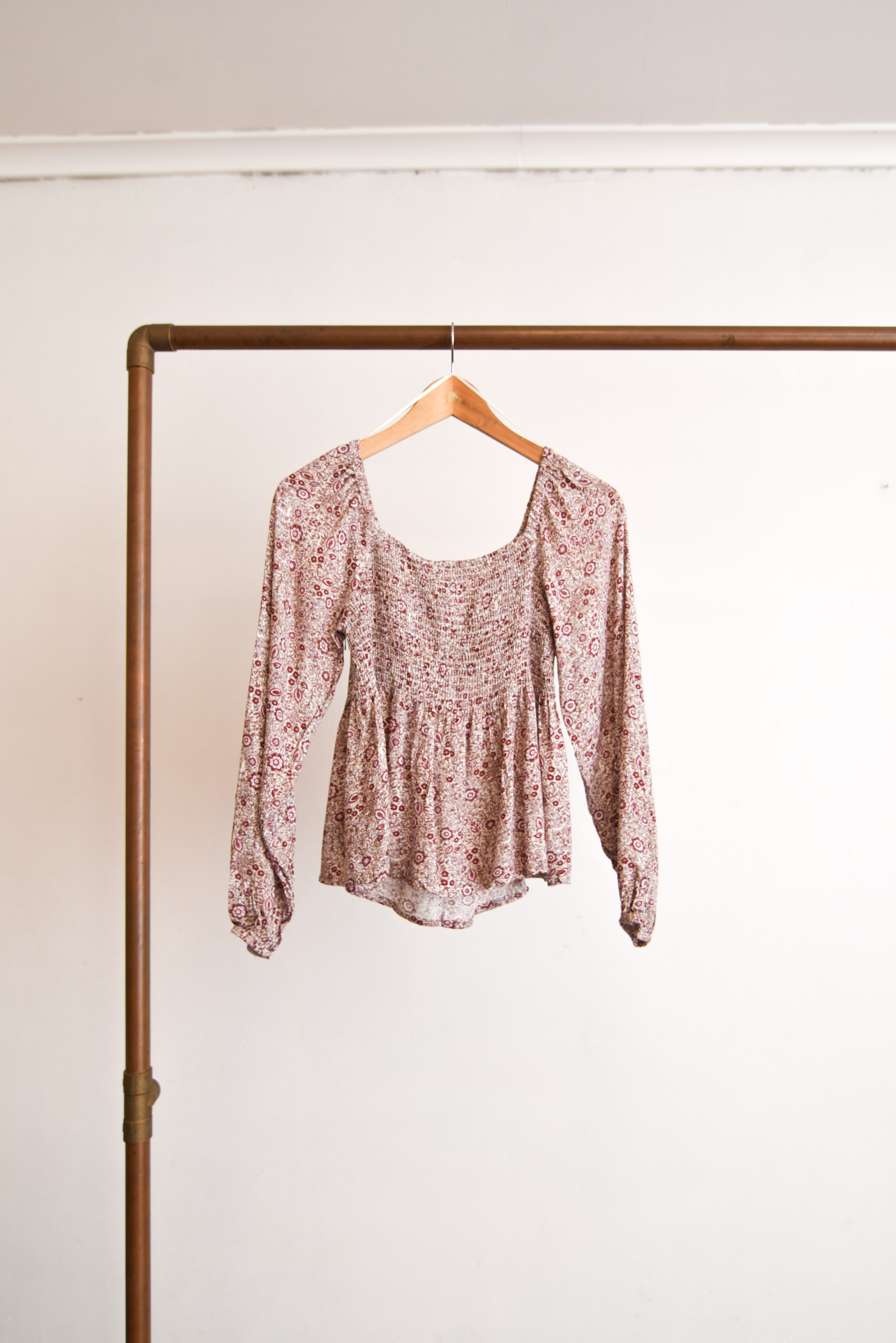Blusa floral pastel globo
