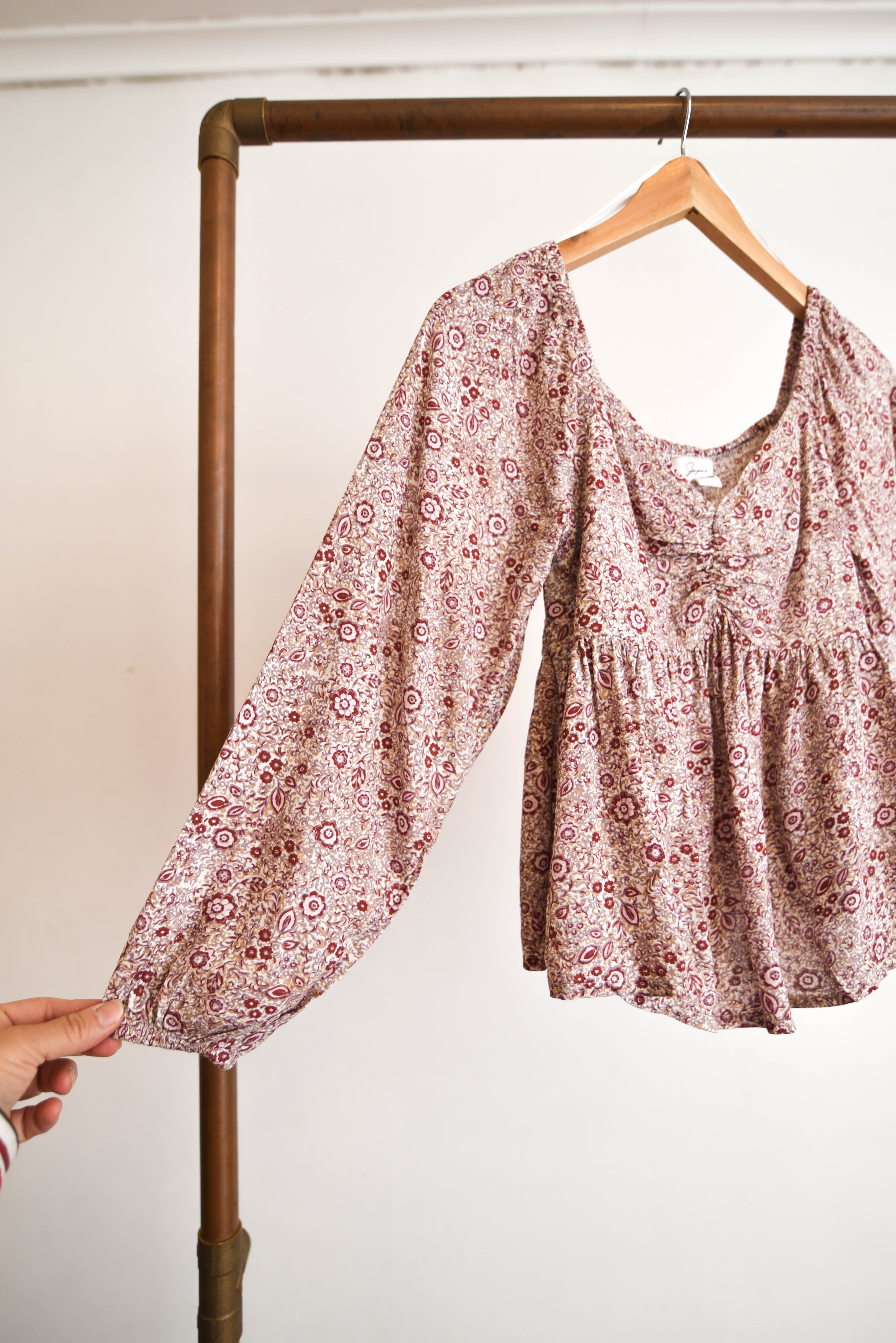 Blusa floral pastel globo