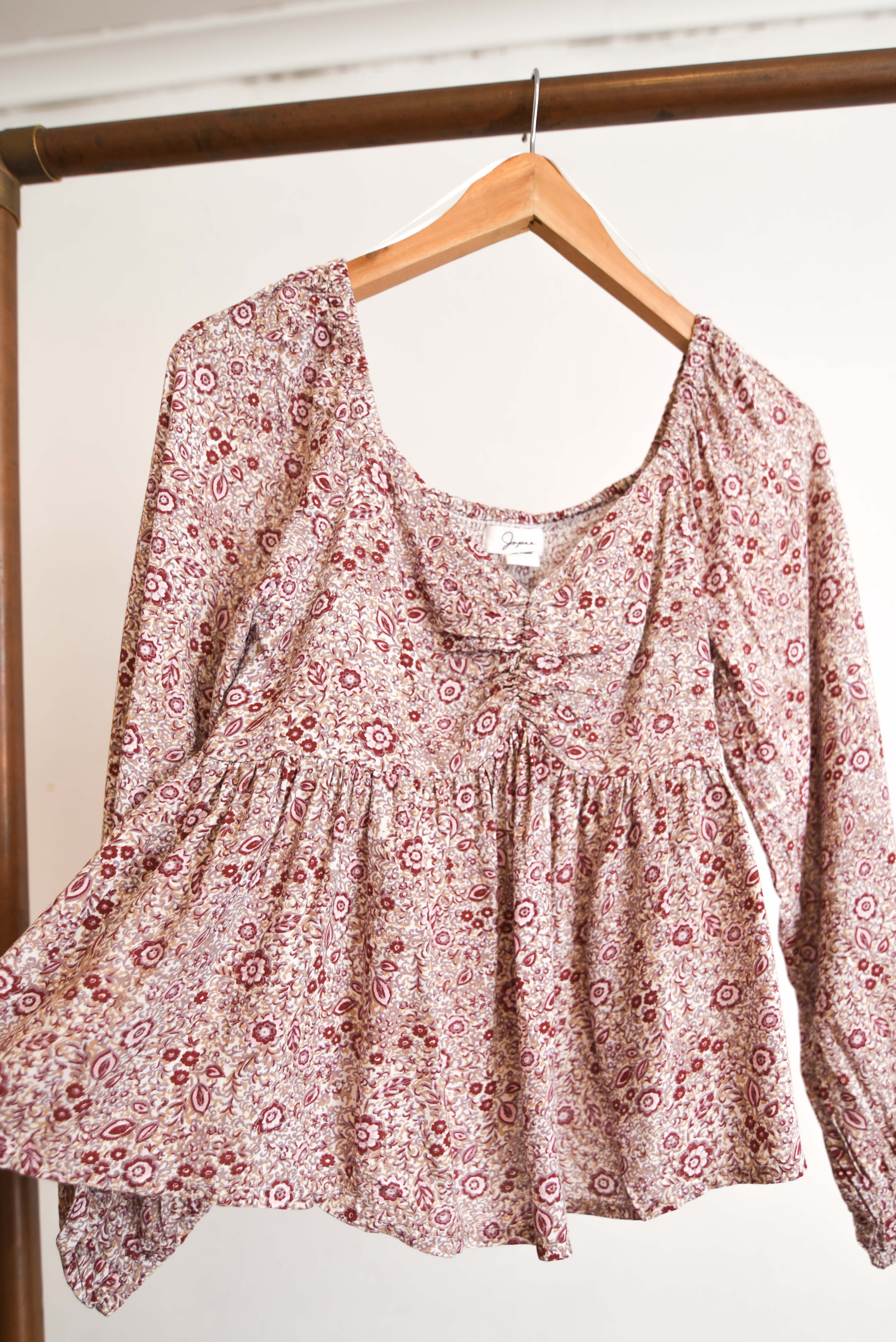 Blusa floral pastel globo