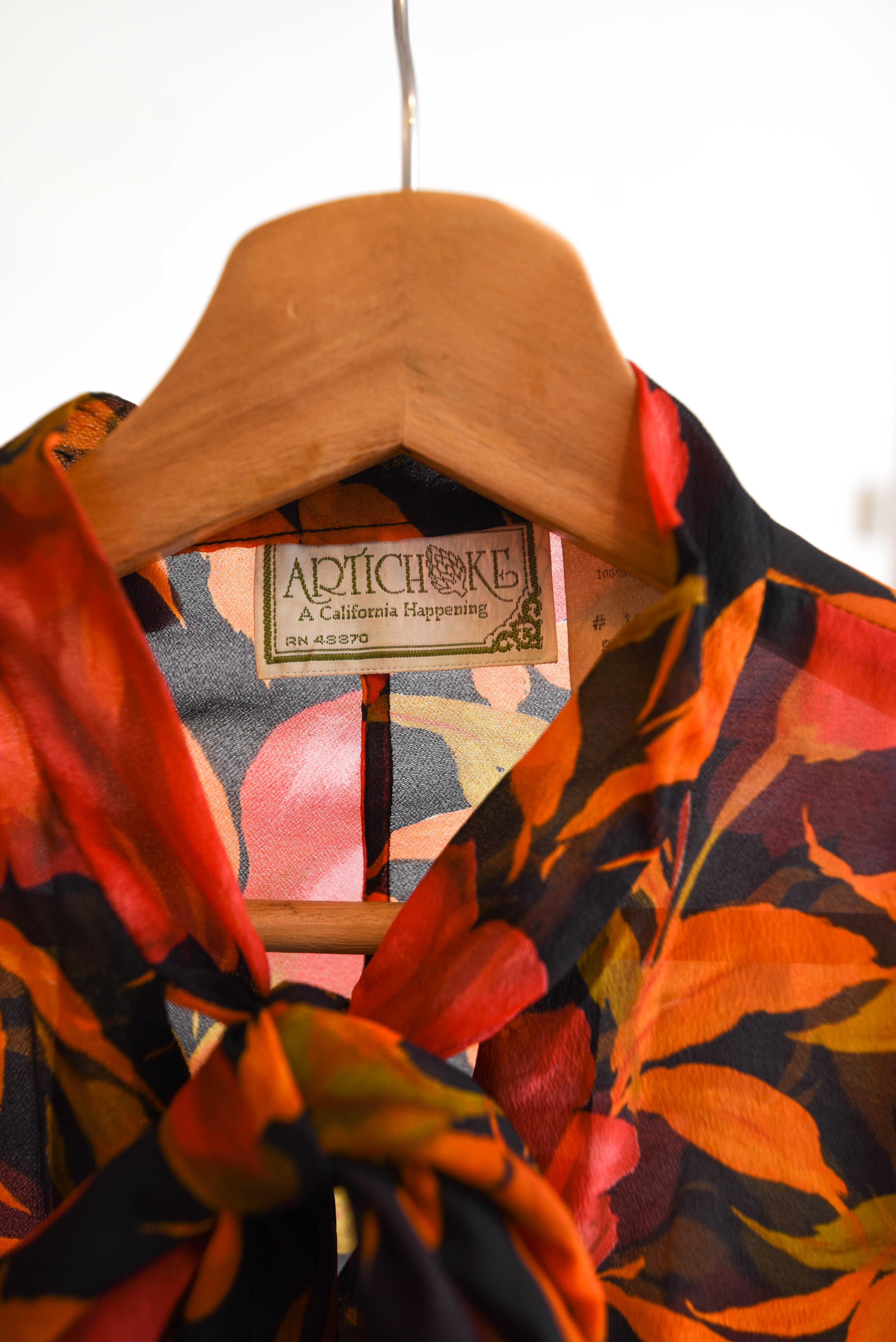 Tapado floral vintage 70s California