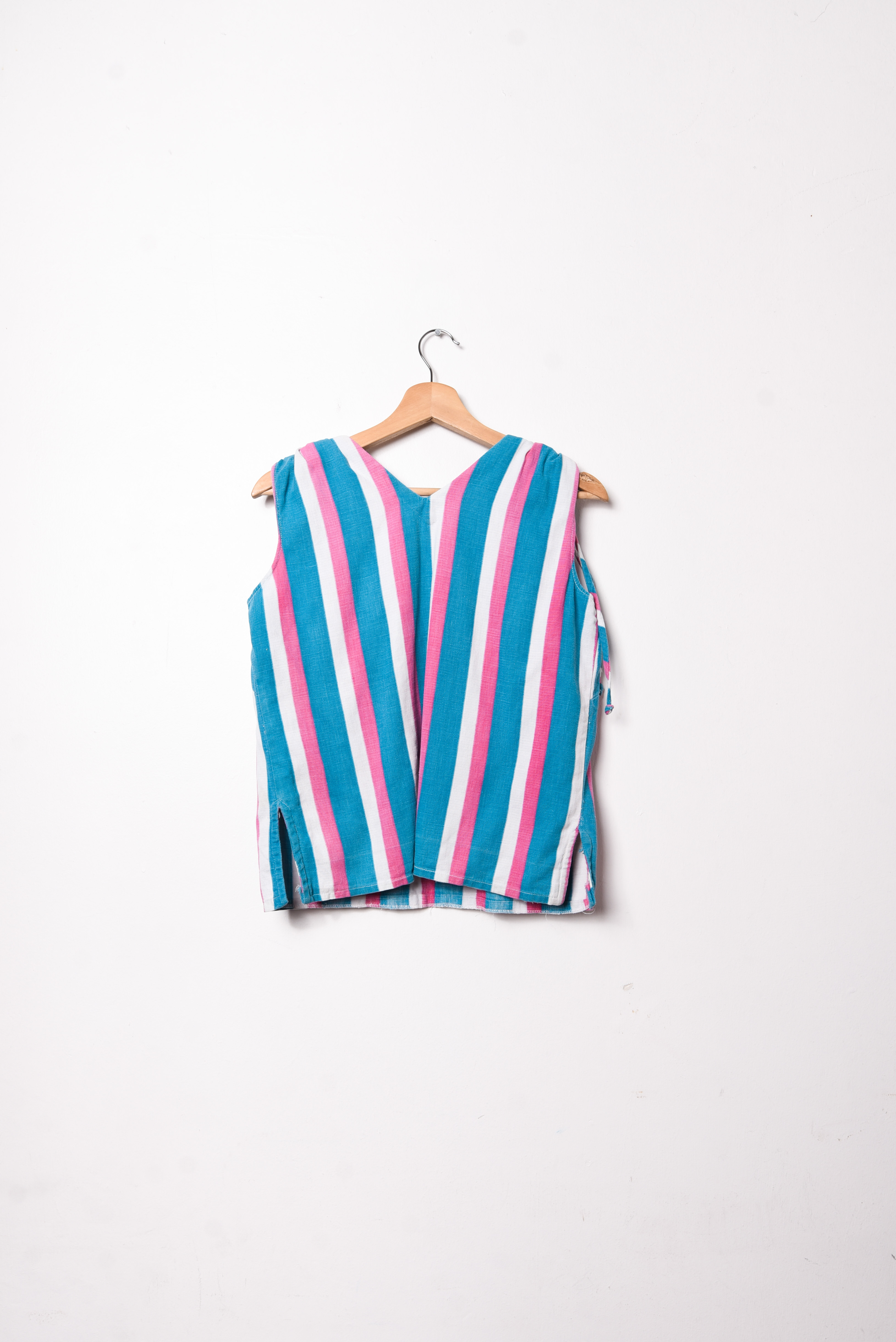 Top turquesa rayado 80s
