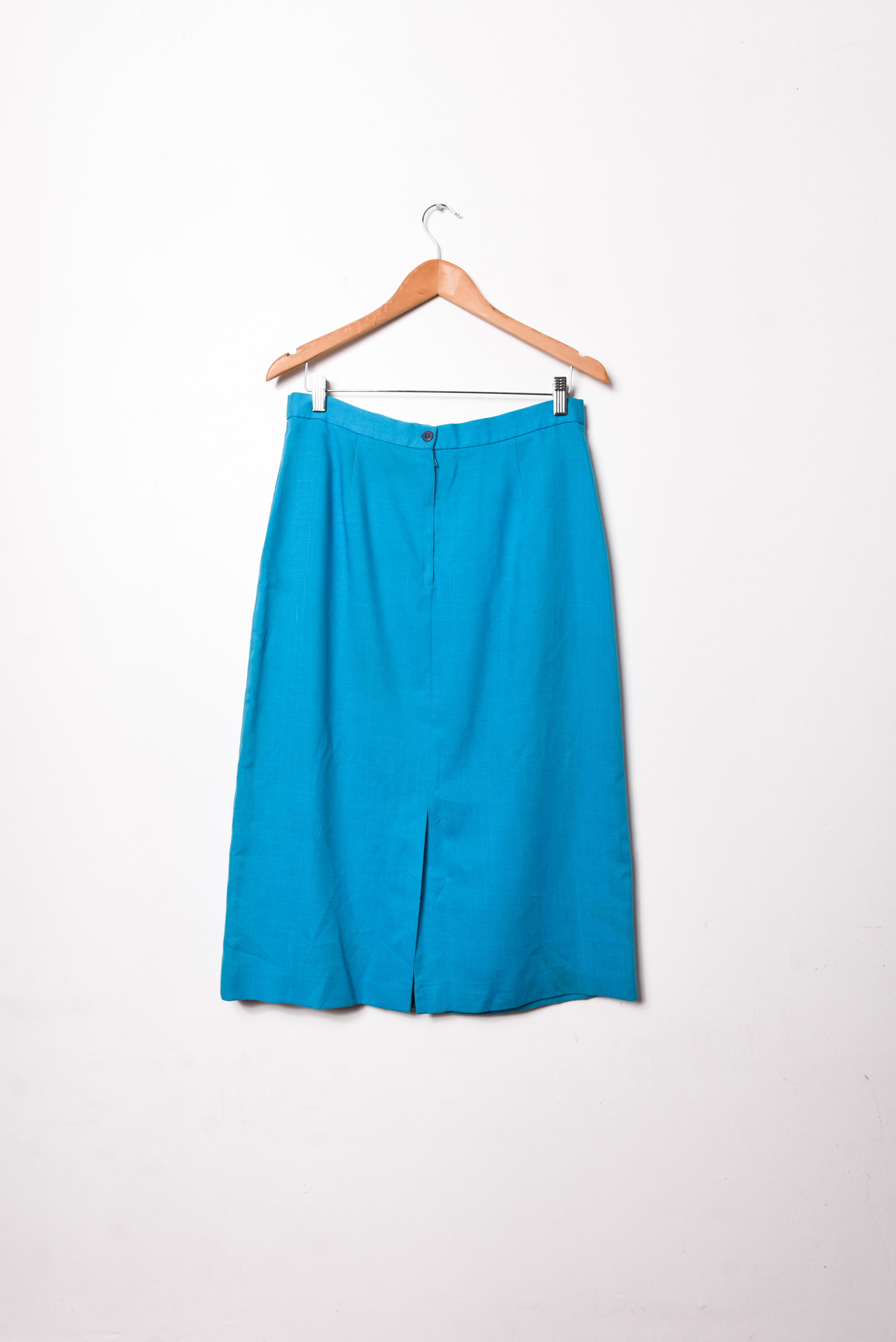 Falda midi azulina vntg
