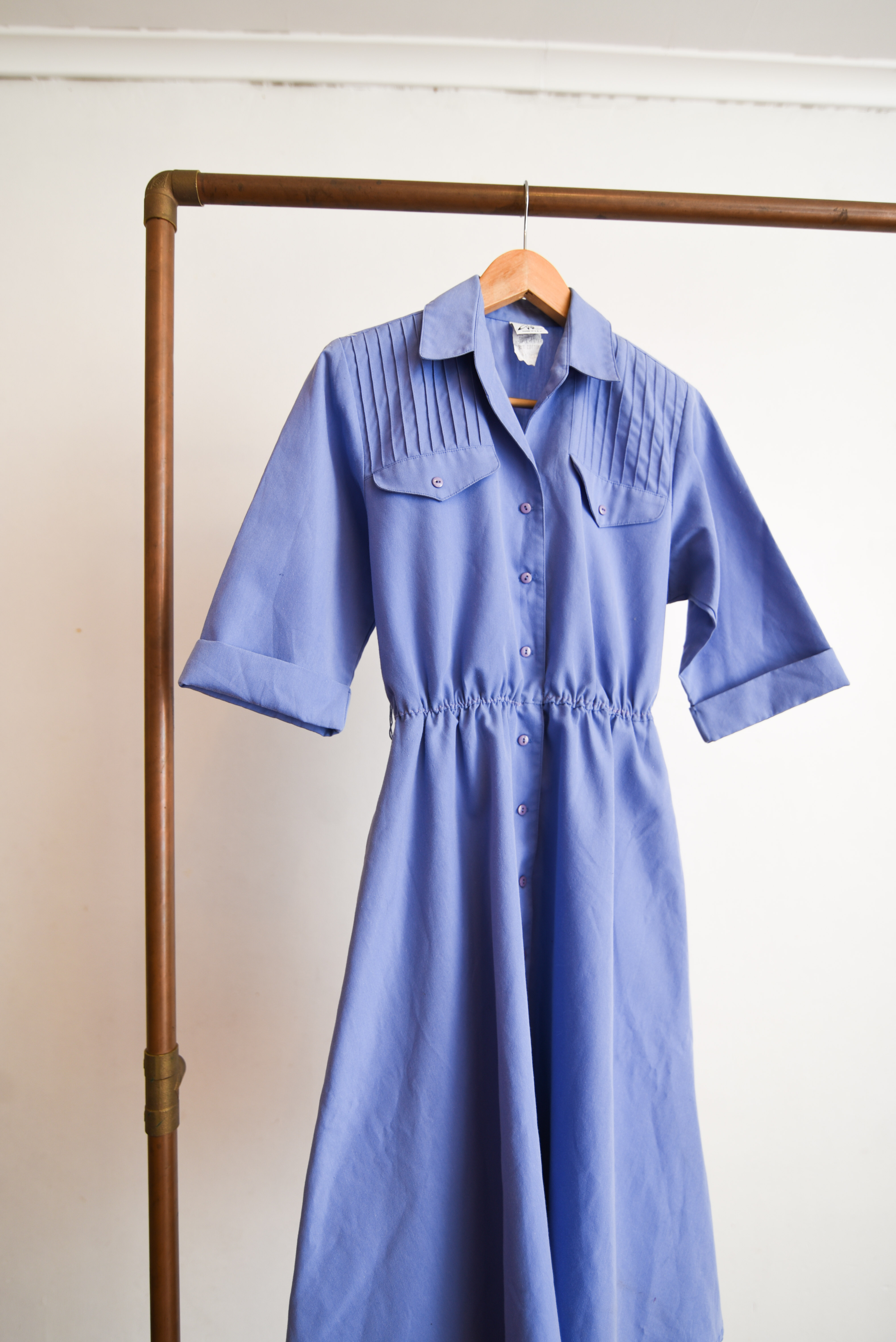 Vestido lila camisero vintage