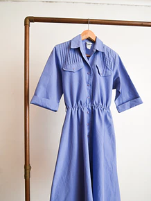 Vestido lila camisero vintage