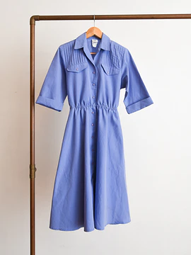 Vestido lila camisero vintage