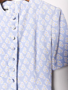 Vestido celeste floral 90s margaritas