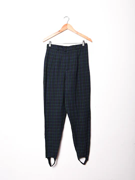 Pantalón blue tartán fuseau vntg