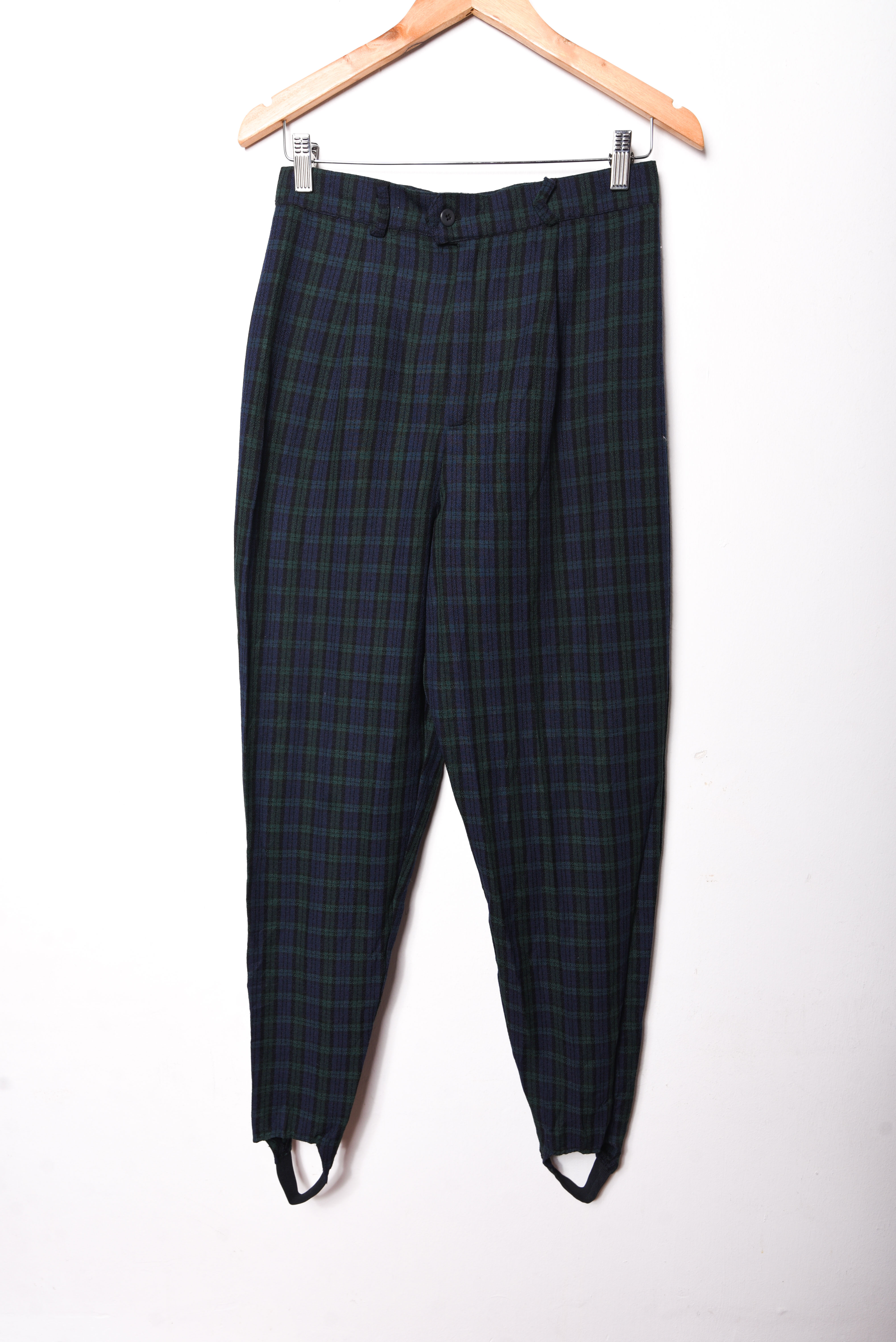 Pantalón blue tartán fuseau vntg
