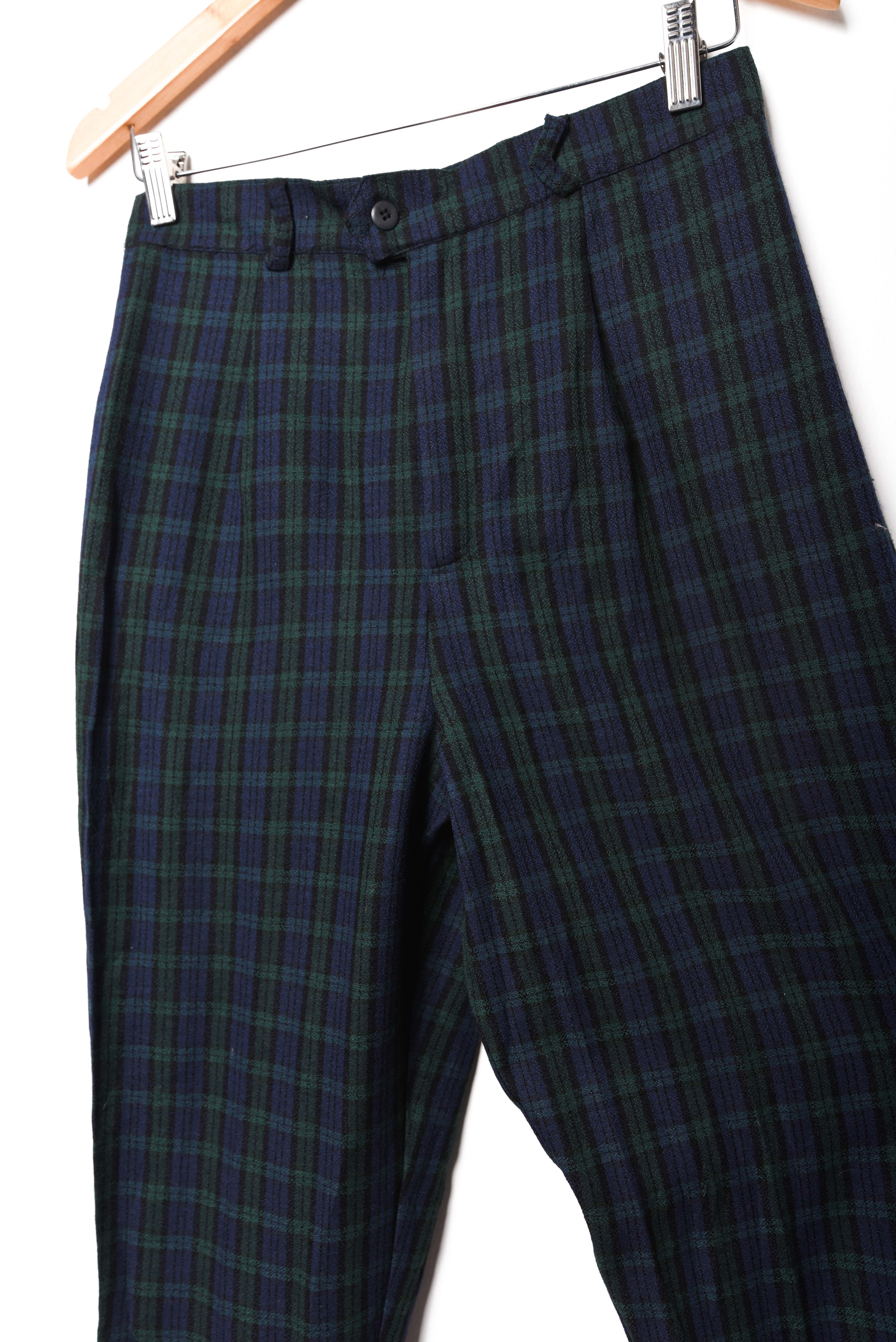 Pantalón blue tartán fuseau vntg